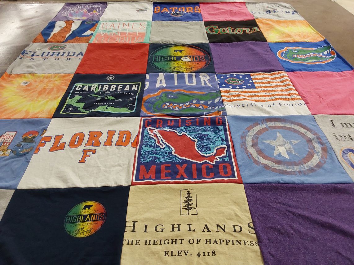 T-shirt quilt featuring florida gators by RONALD from FL