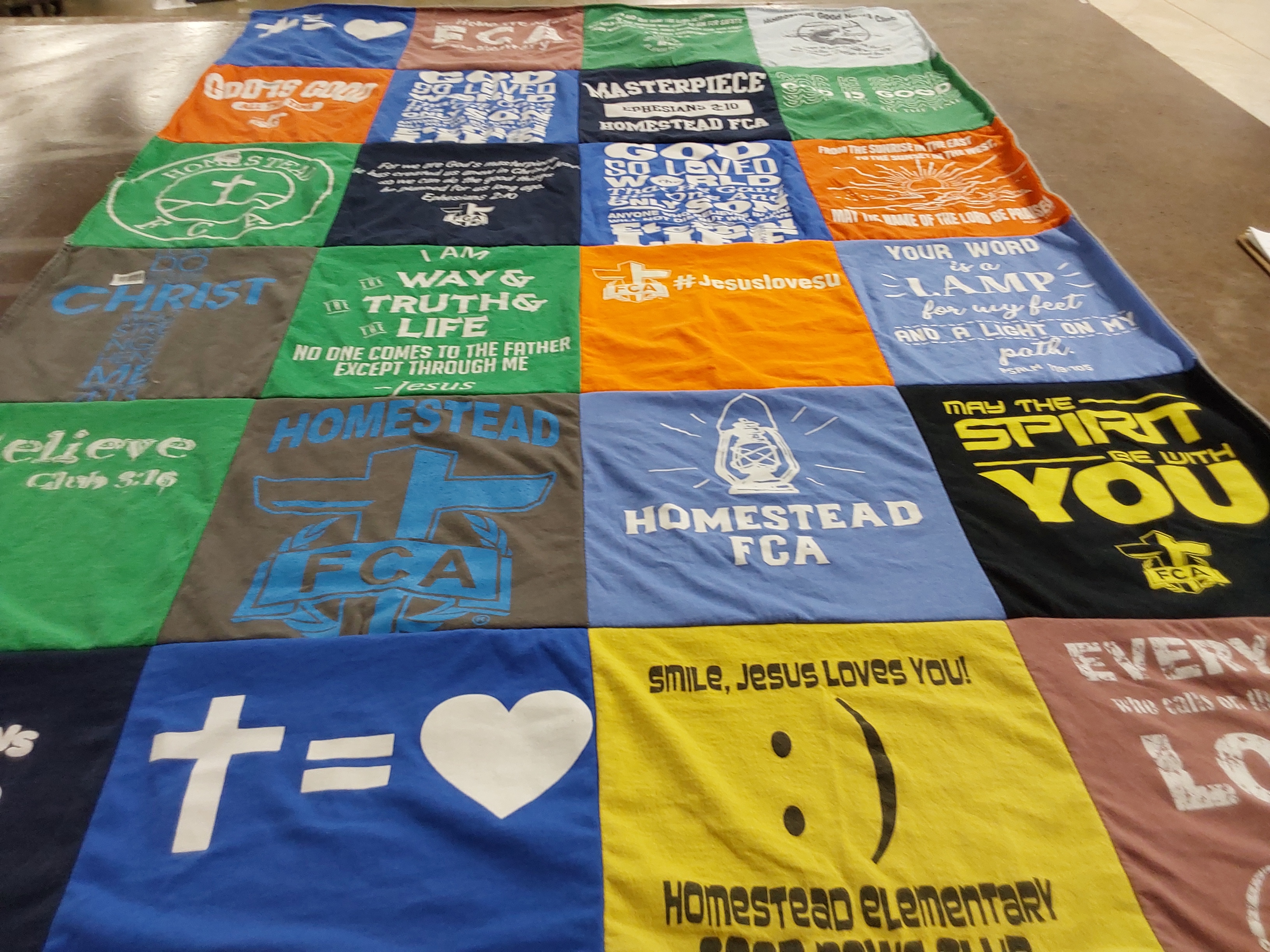 T-shirt quilt featuring homestead fca by Tammy from TX