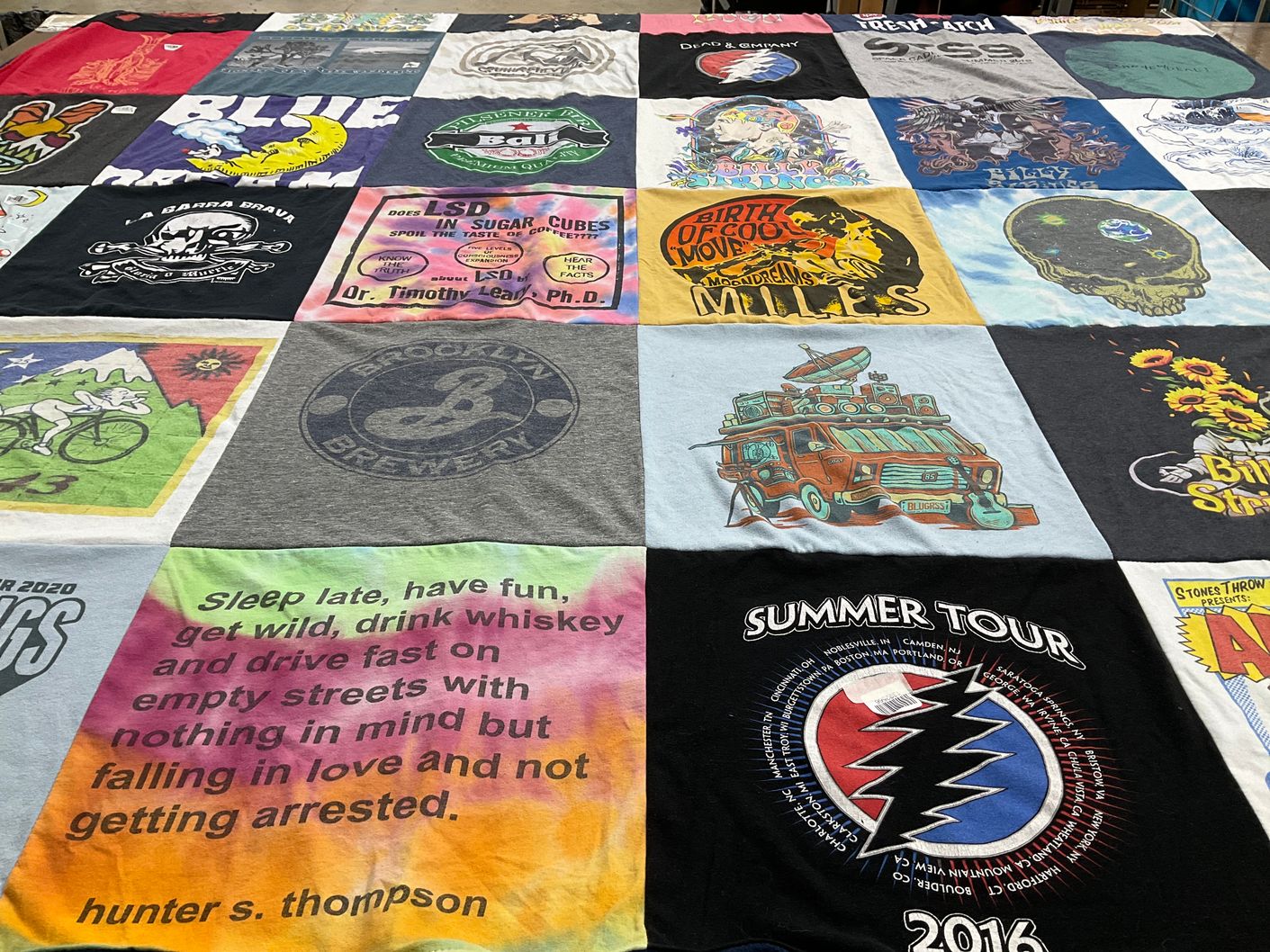 T-shirt quilt with beer, music themes by Andrew from MD