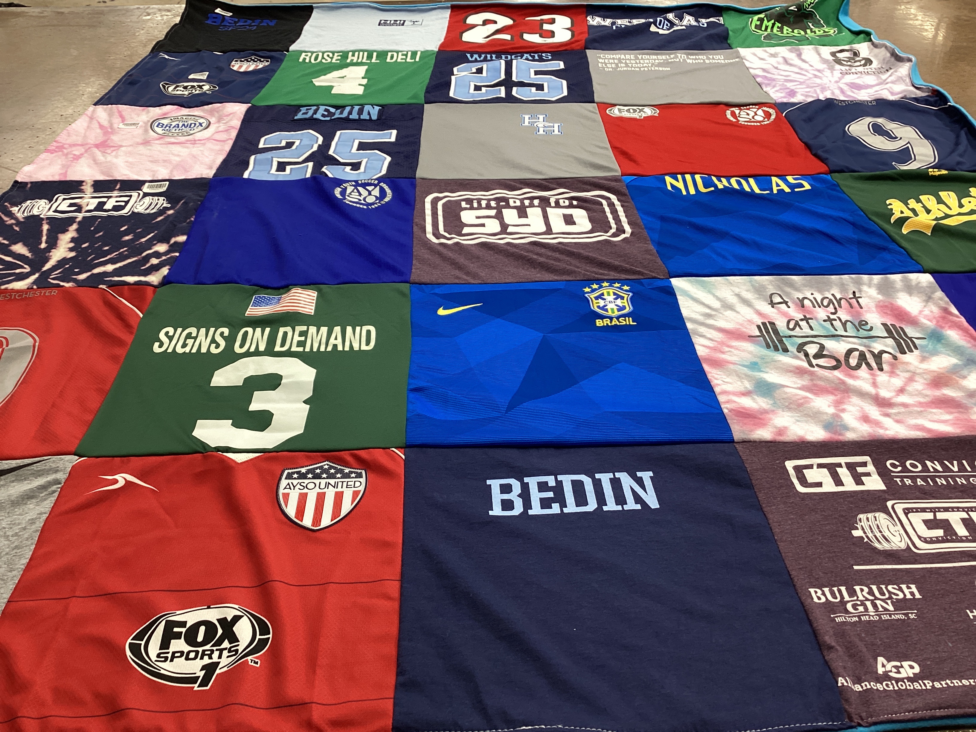 T-shirt quilt from hutchinson high school by Michele from SC