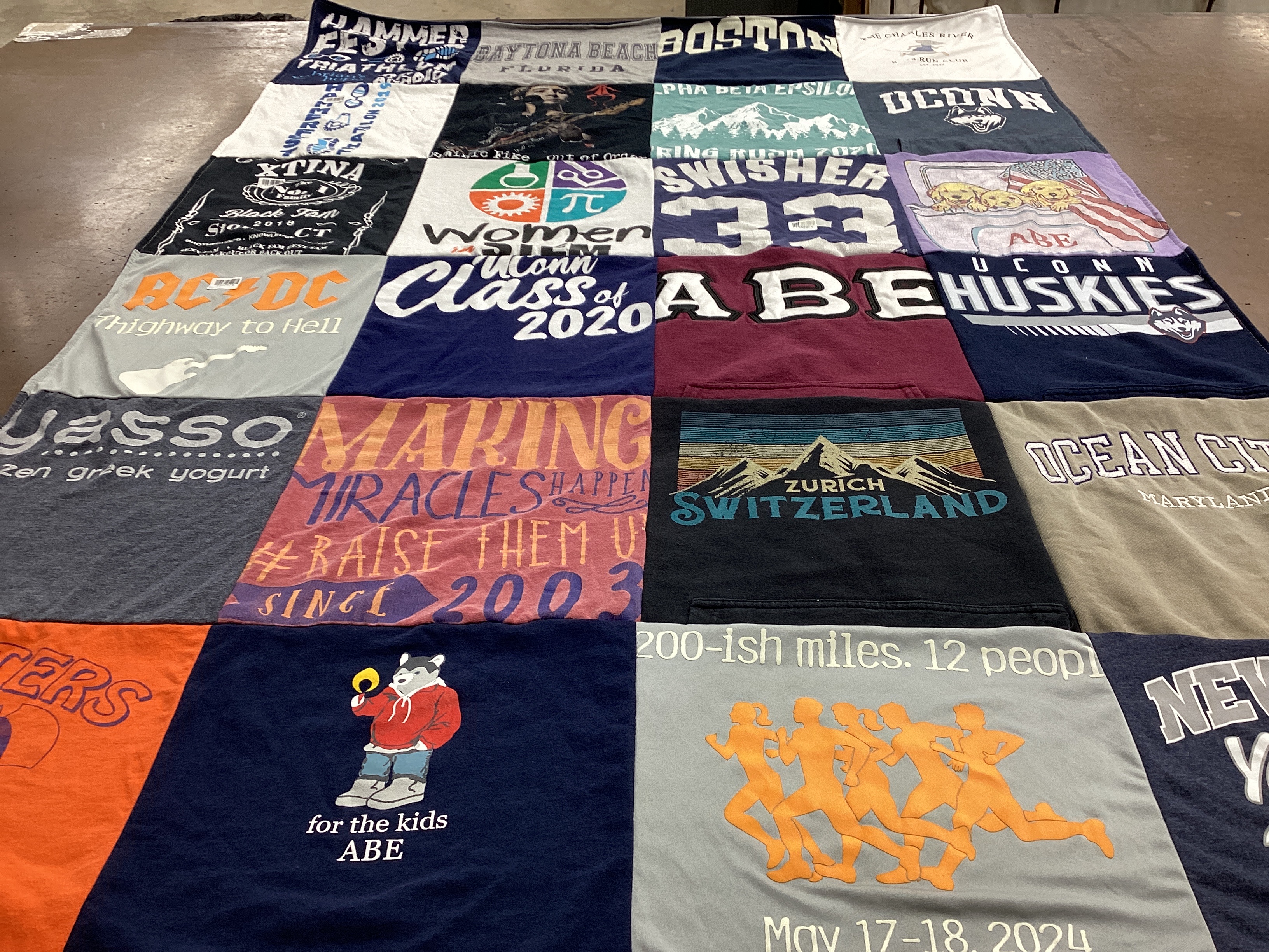 T-shirt quilt featuring uconn huskies by Christina from MA
