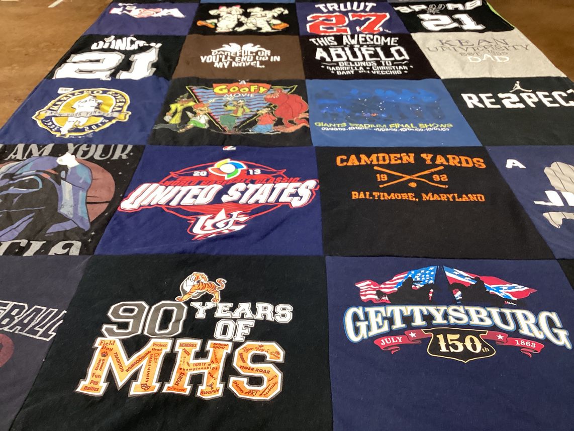 T-shirt quilt from kean university by Maximiliano from NJ