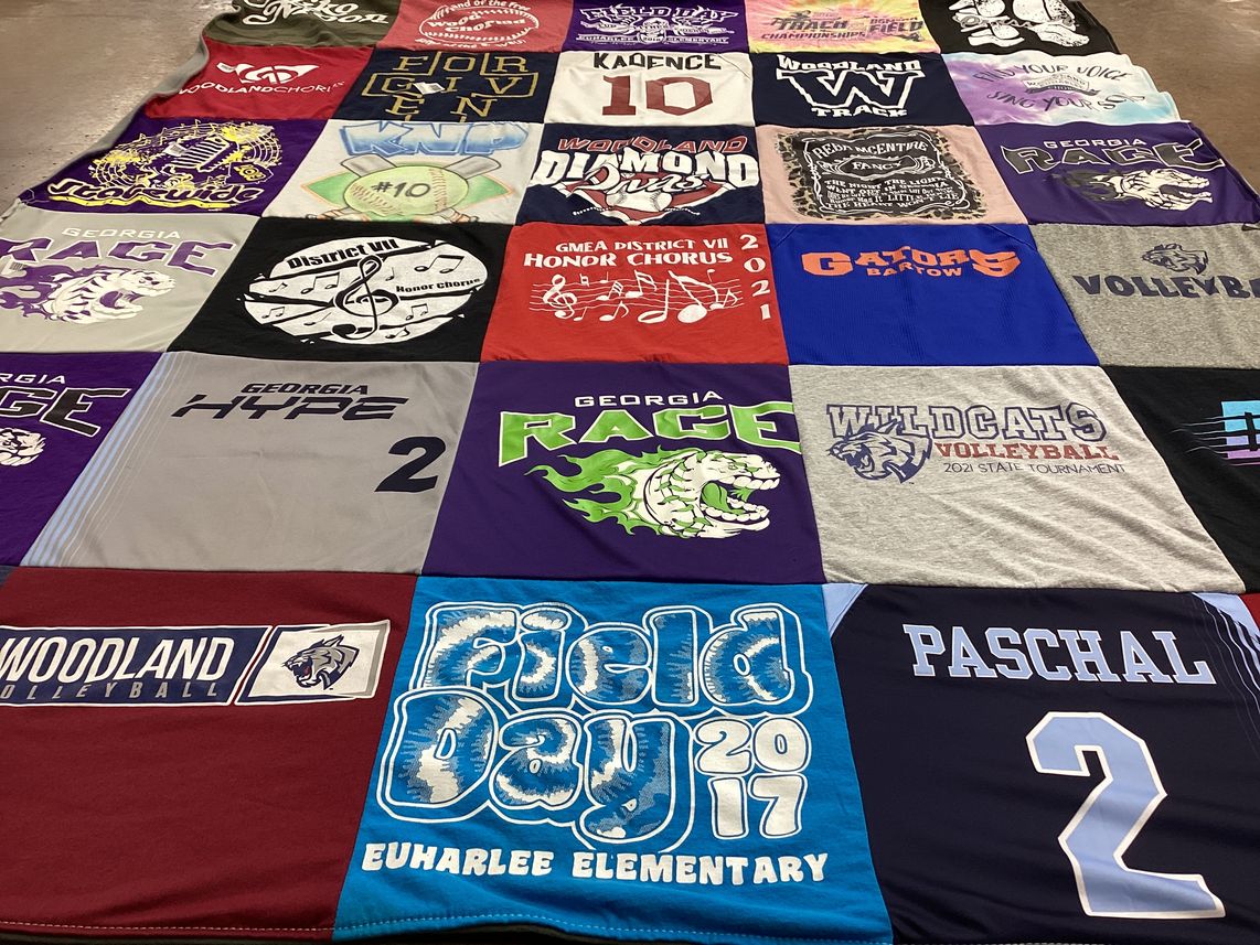 T-shirt quilt featuring wildcats volleyball by Krista from GA
