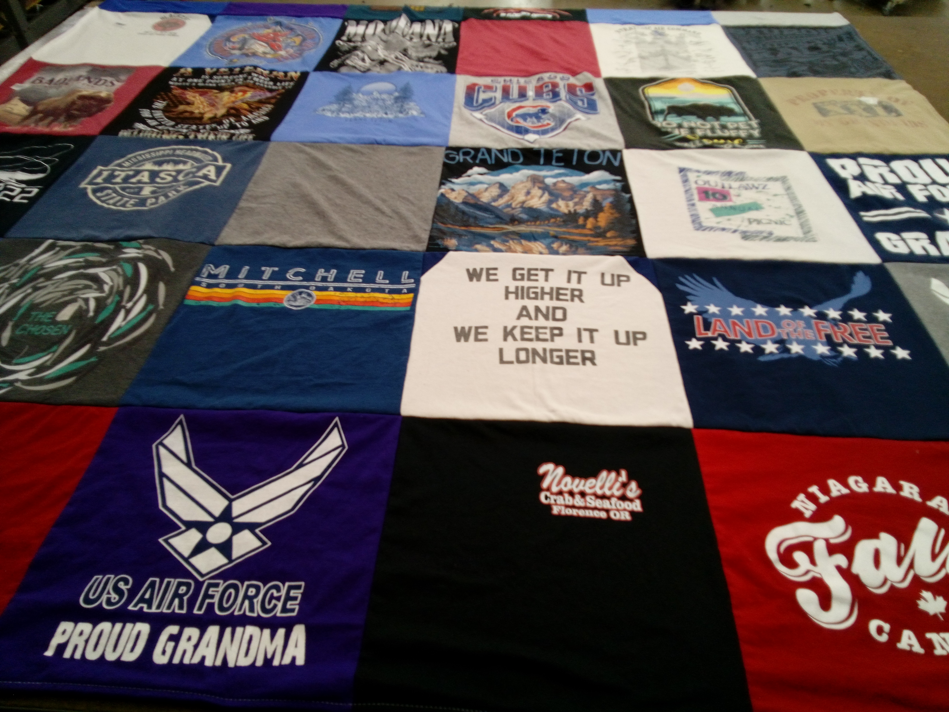 T-shirt quilt featuring chicago cubs by Sharon from MS