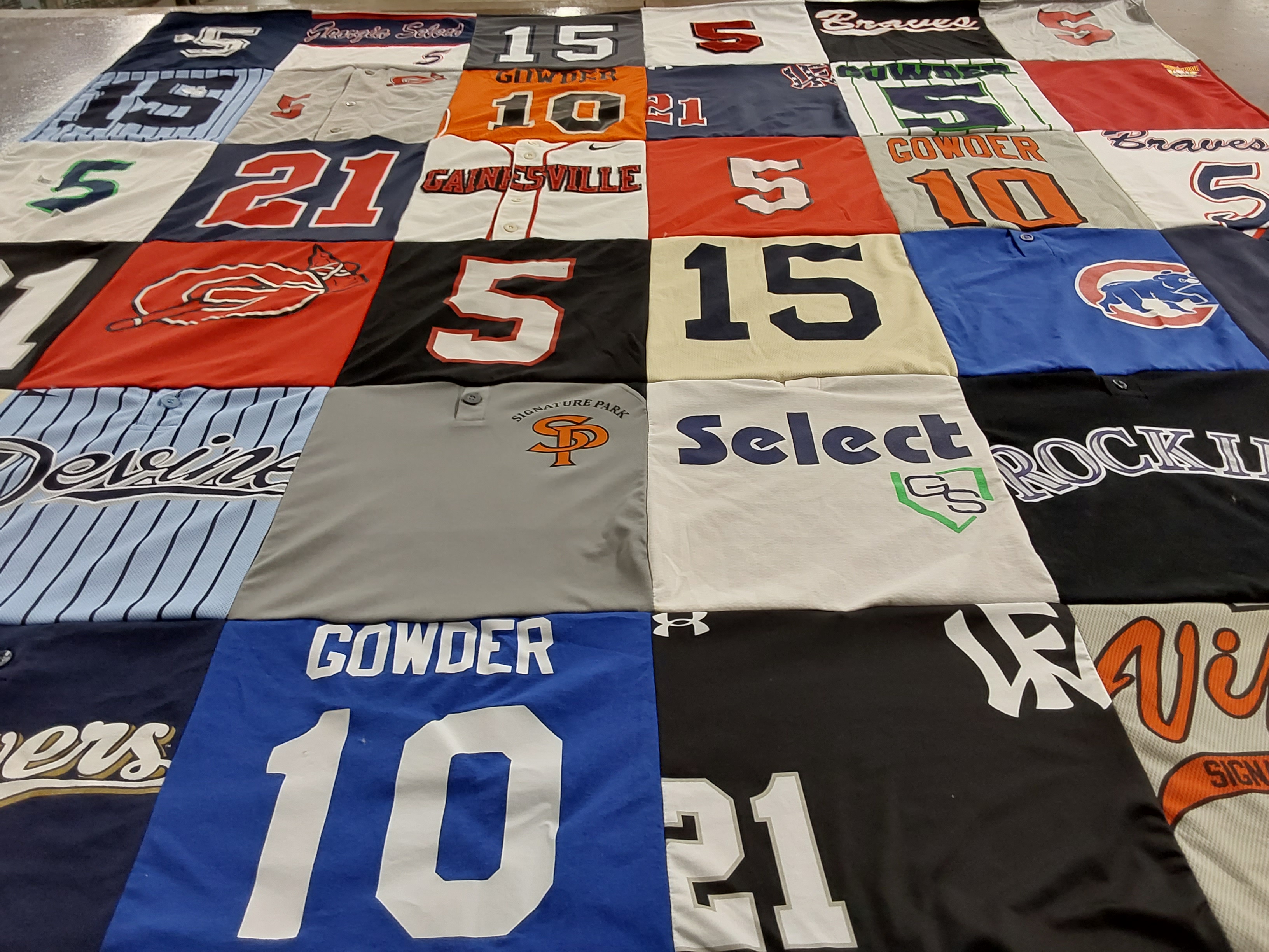 T-shirt quilt featuring braves by Katie from GA