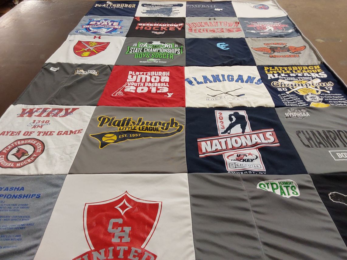 T-shirt quilt featuring plattsburgh united by Kimberlee from NY