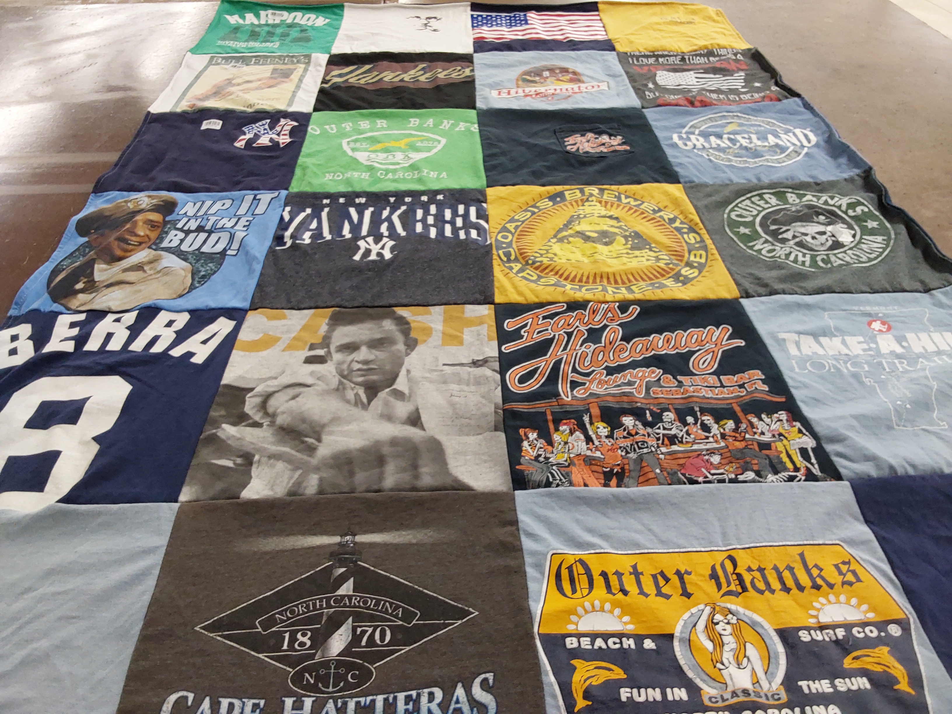 T-shirt quilt featuring new york yankees by Nancy from FL