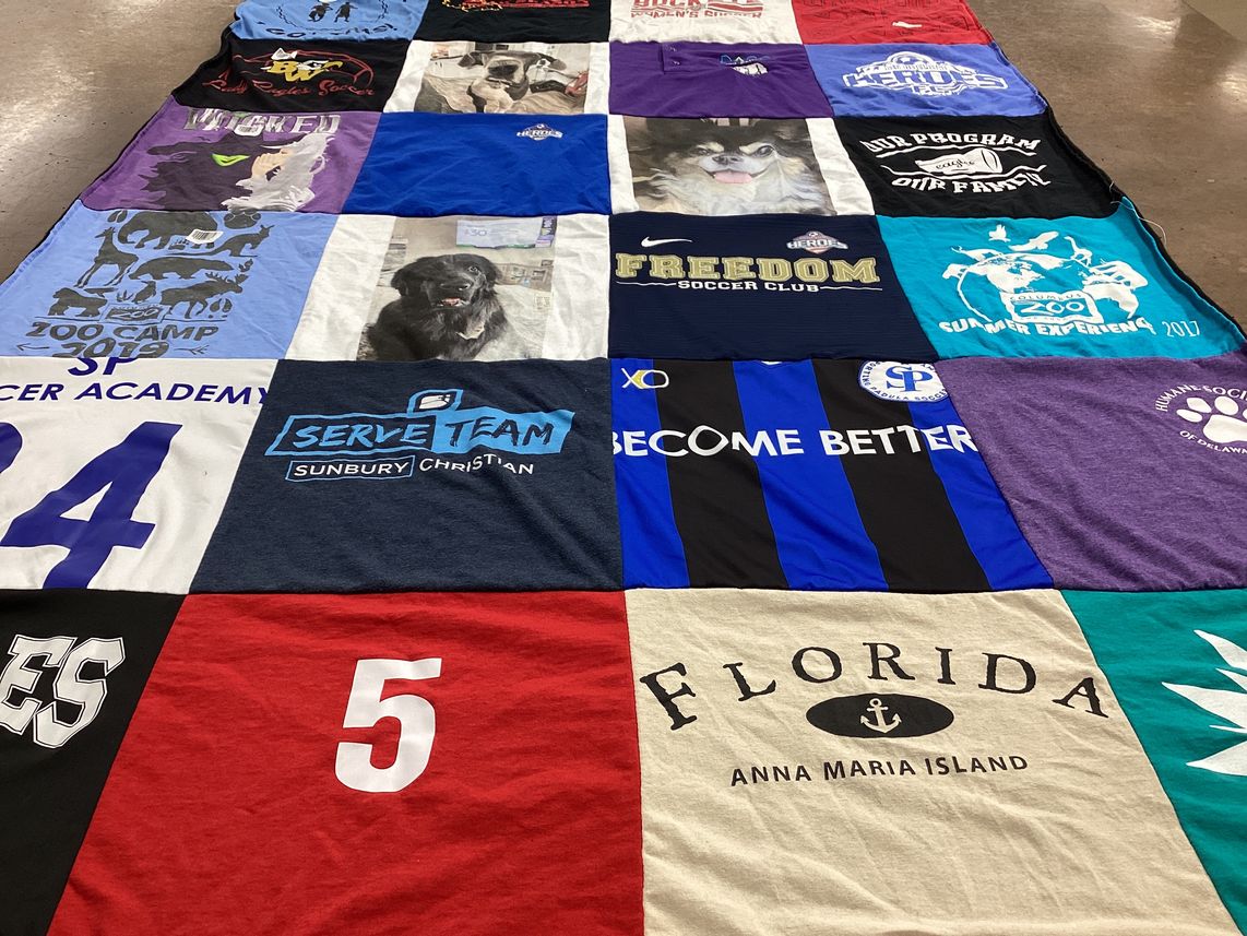 T-shirt quilt featuring freedom soccer club by Virginia from OH