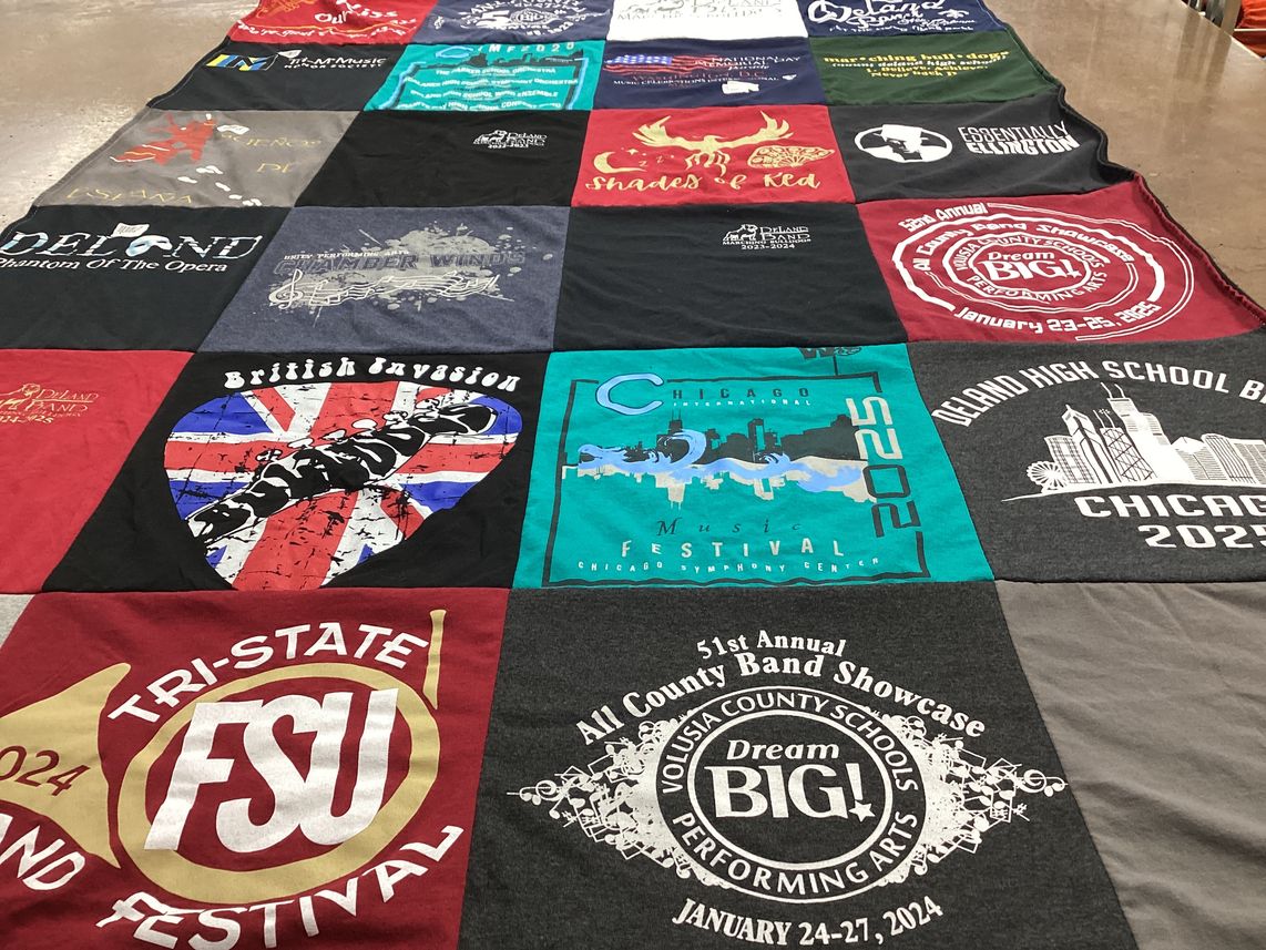 T-shirt quilt from deland high school by Sylvia from FL