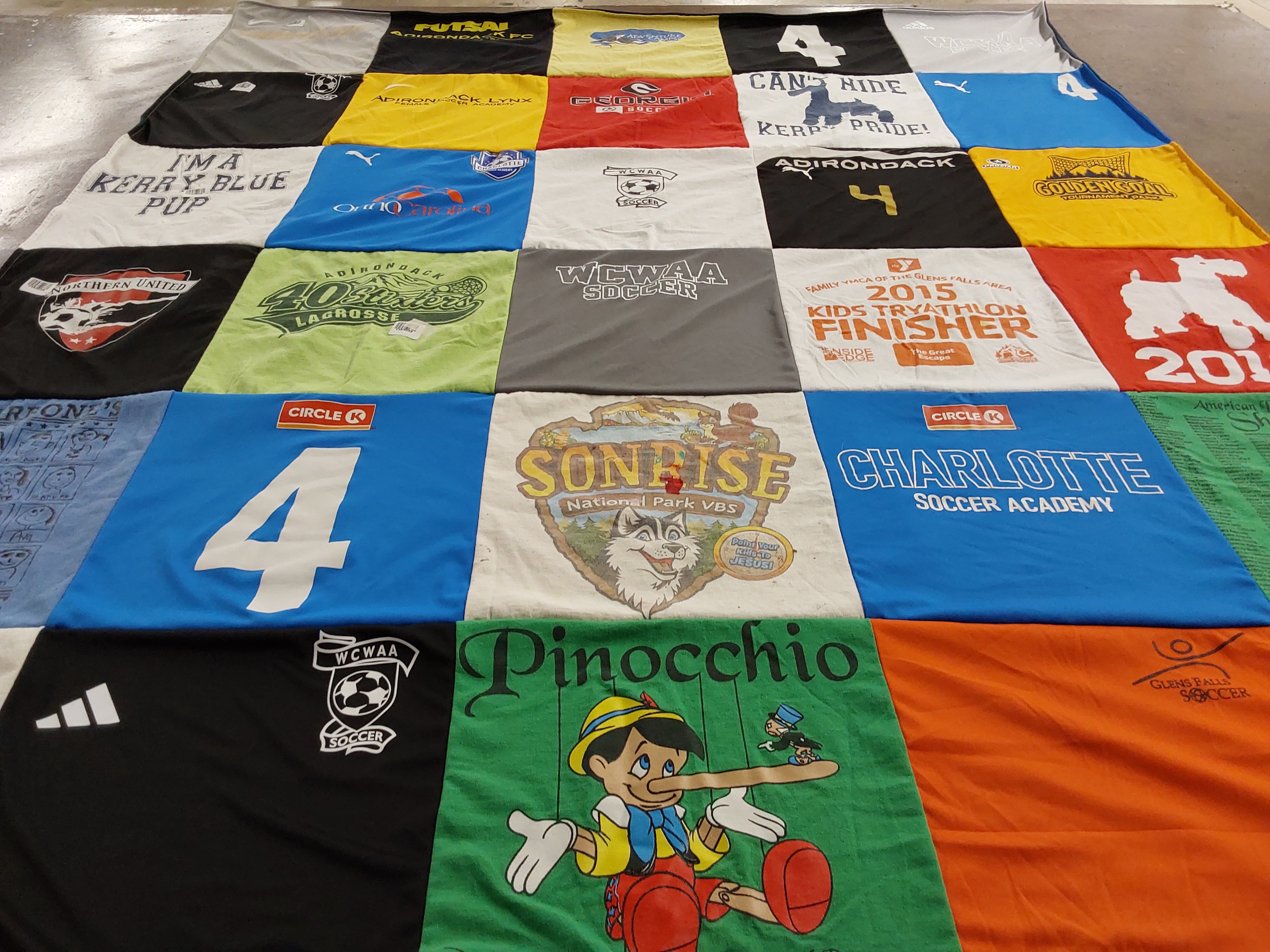 T-shirt quilt featuring northern united, adk lacrosse by TRISHA from NC