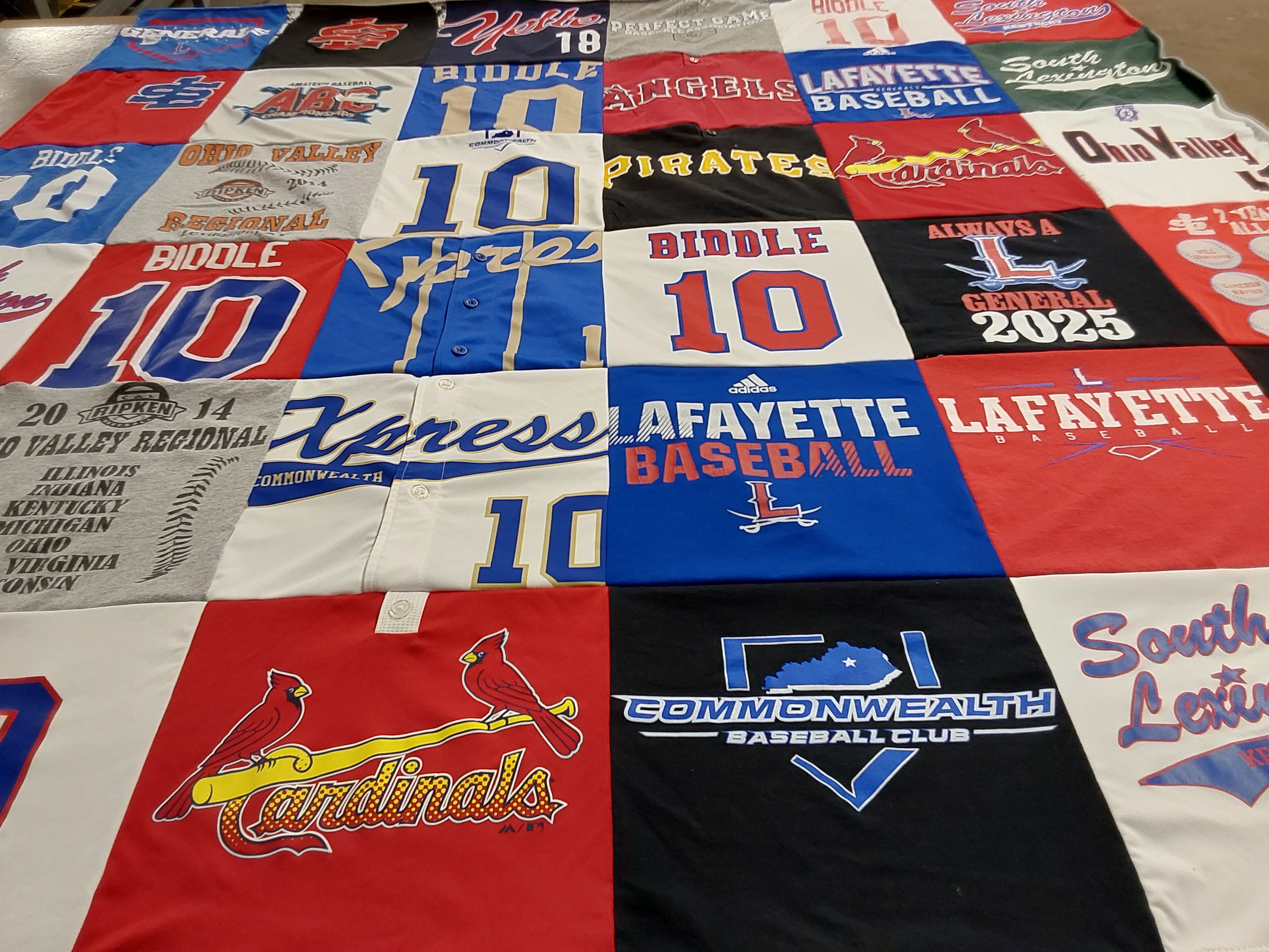 T-shirt quilt featuring lafayette baseball, ohio valley regional by Carrie from KY