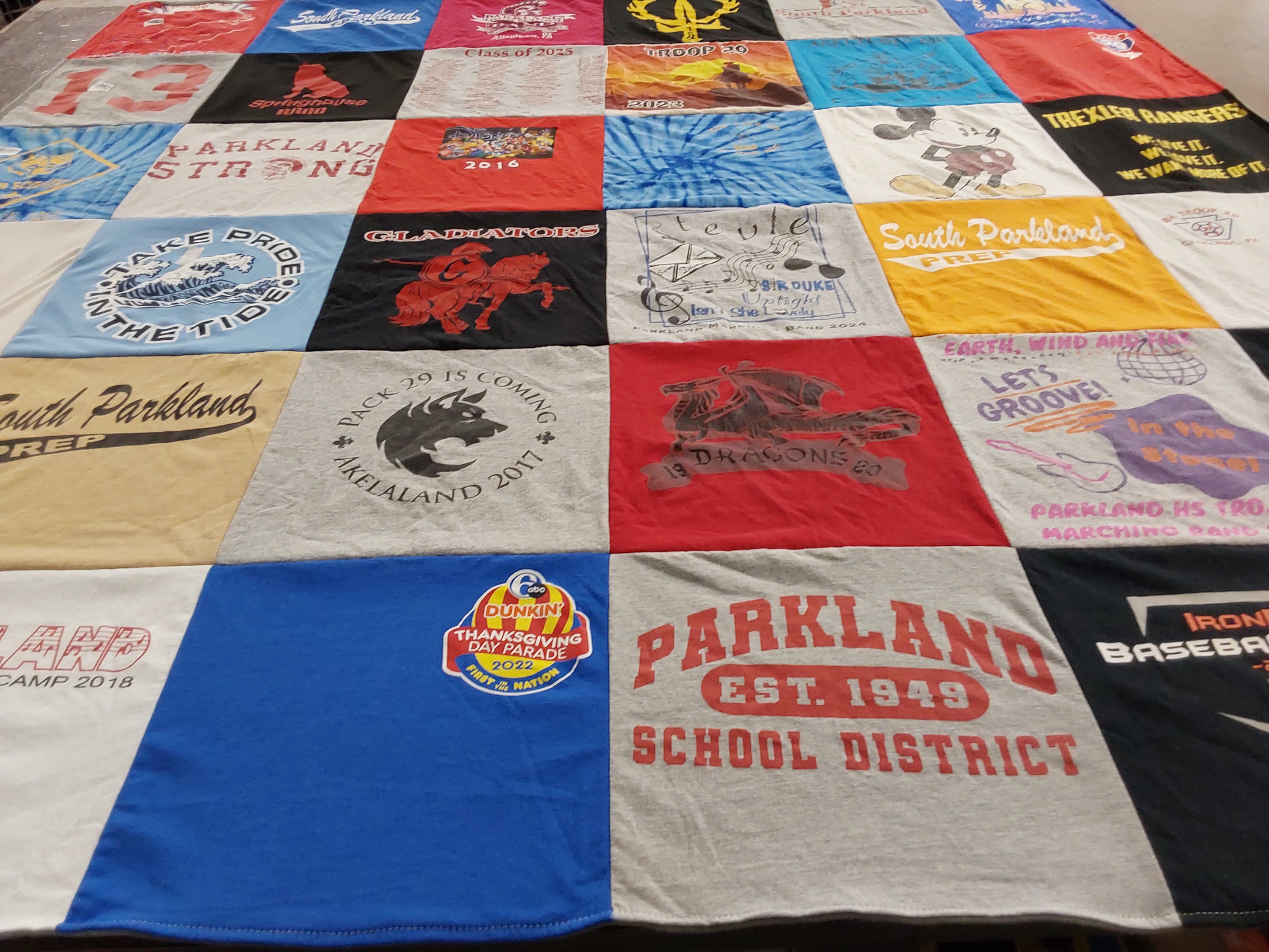 T-shirt quilt featuring south parkland prep, parkland hs marching band by Miranda from PA