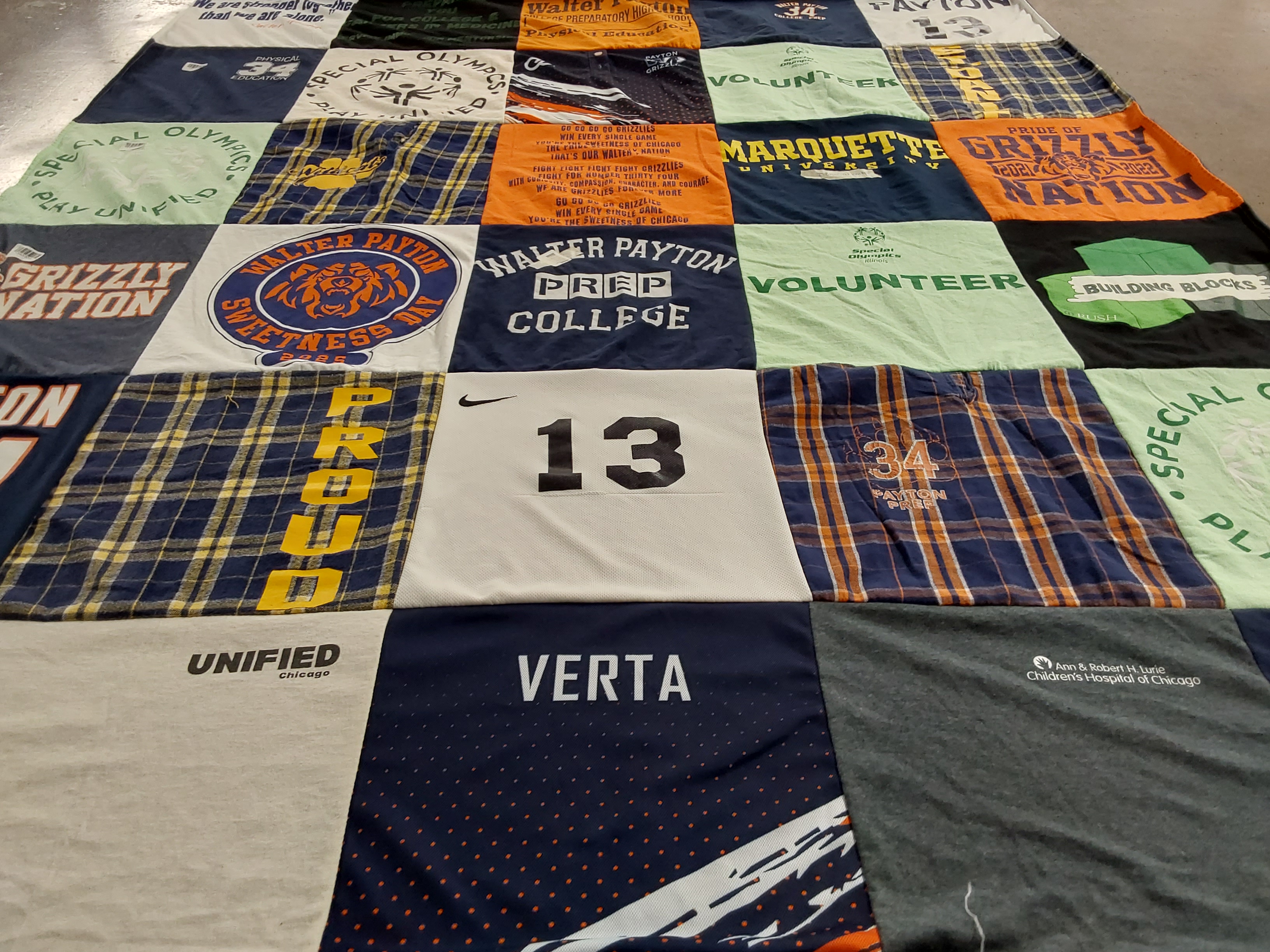 T-shirt quilt featuring grizzly nation by Gina from IL