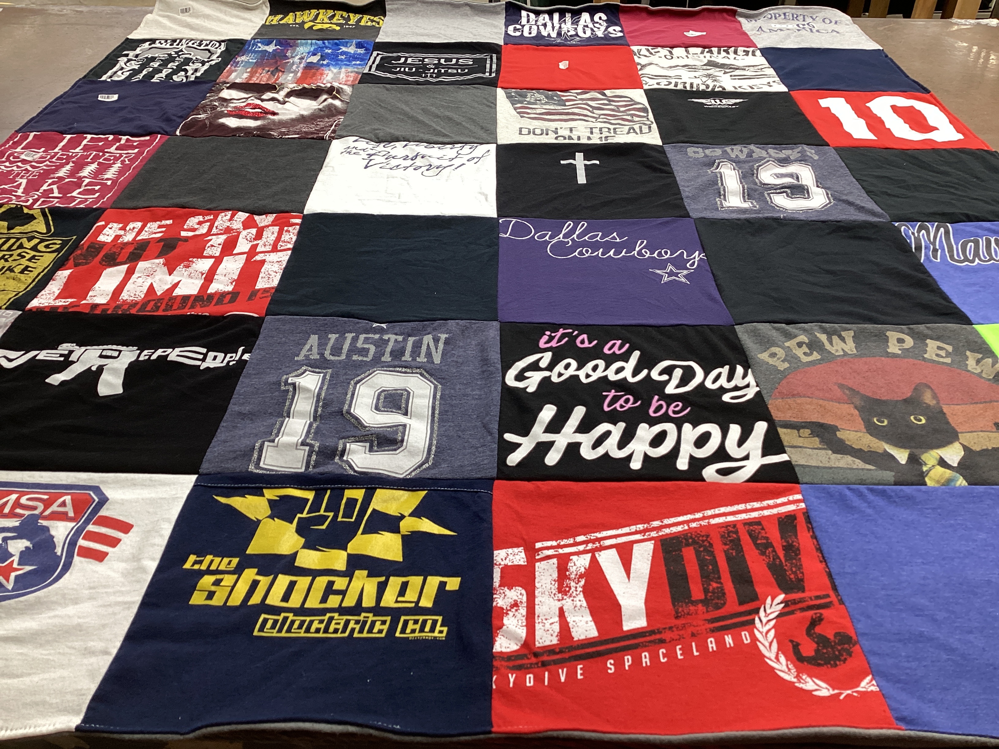 T-shirt quilt featuring dallas cowboys by Cindy from TX