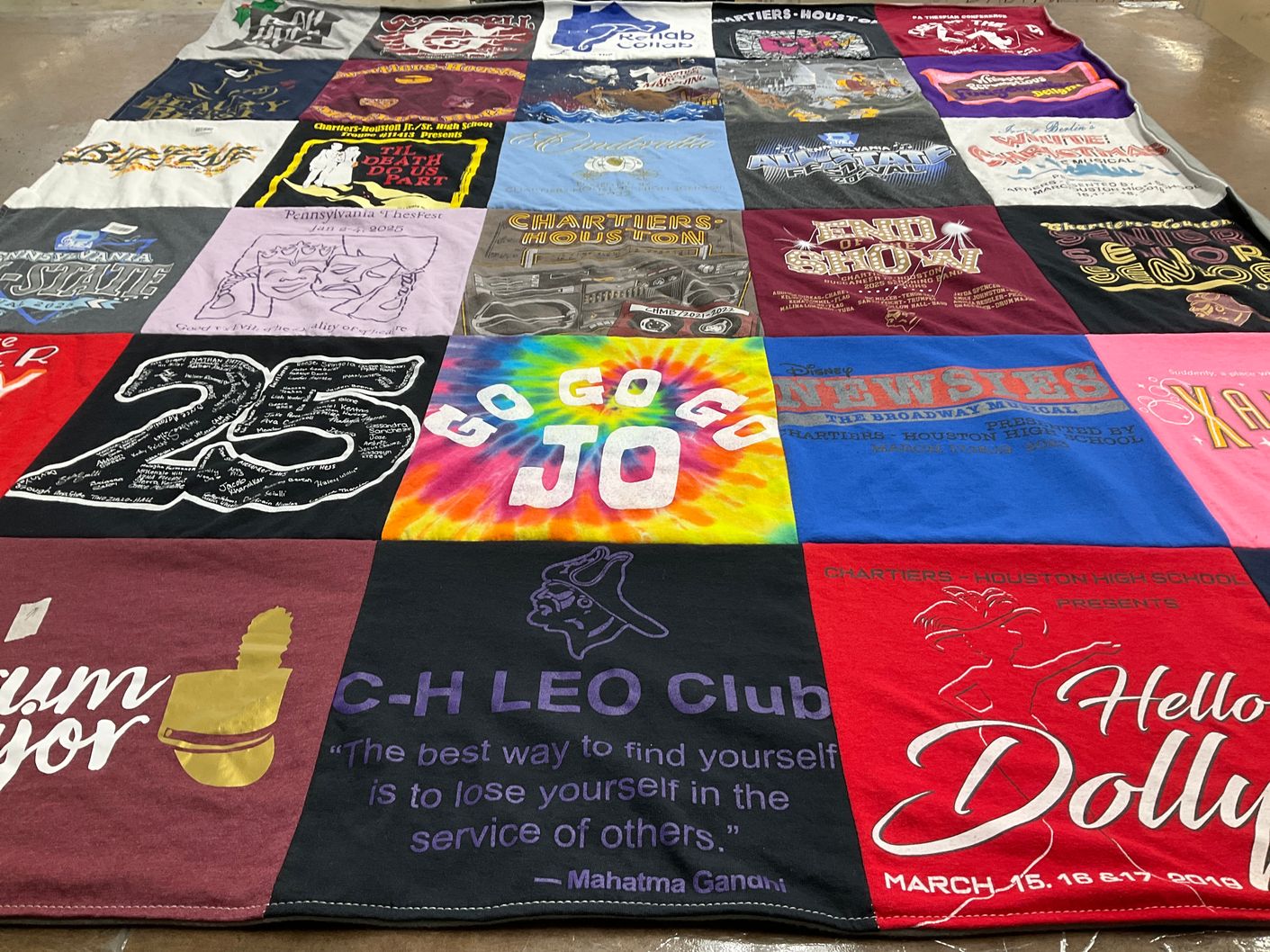 T-shirt quilt from charters-houston high school by Jennifer from PA