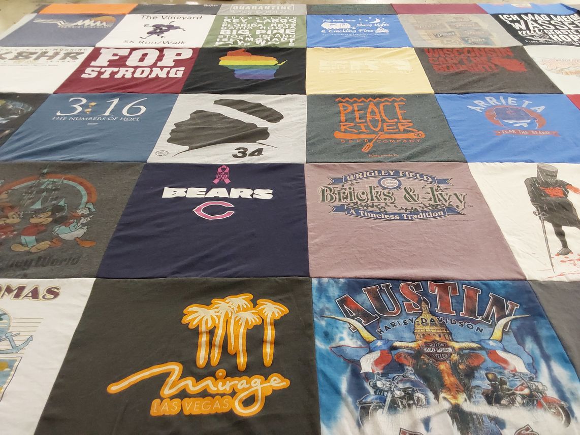 T-shirt quilt featuring chicago bears by Julie from WI