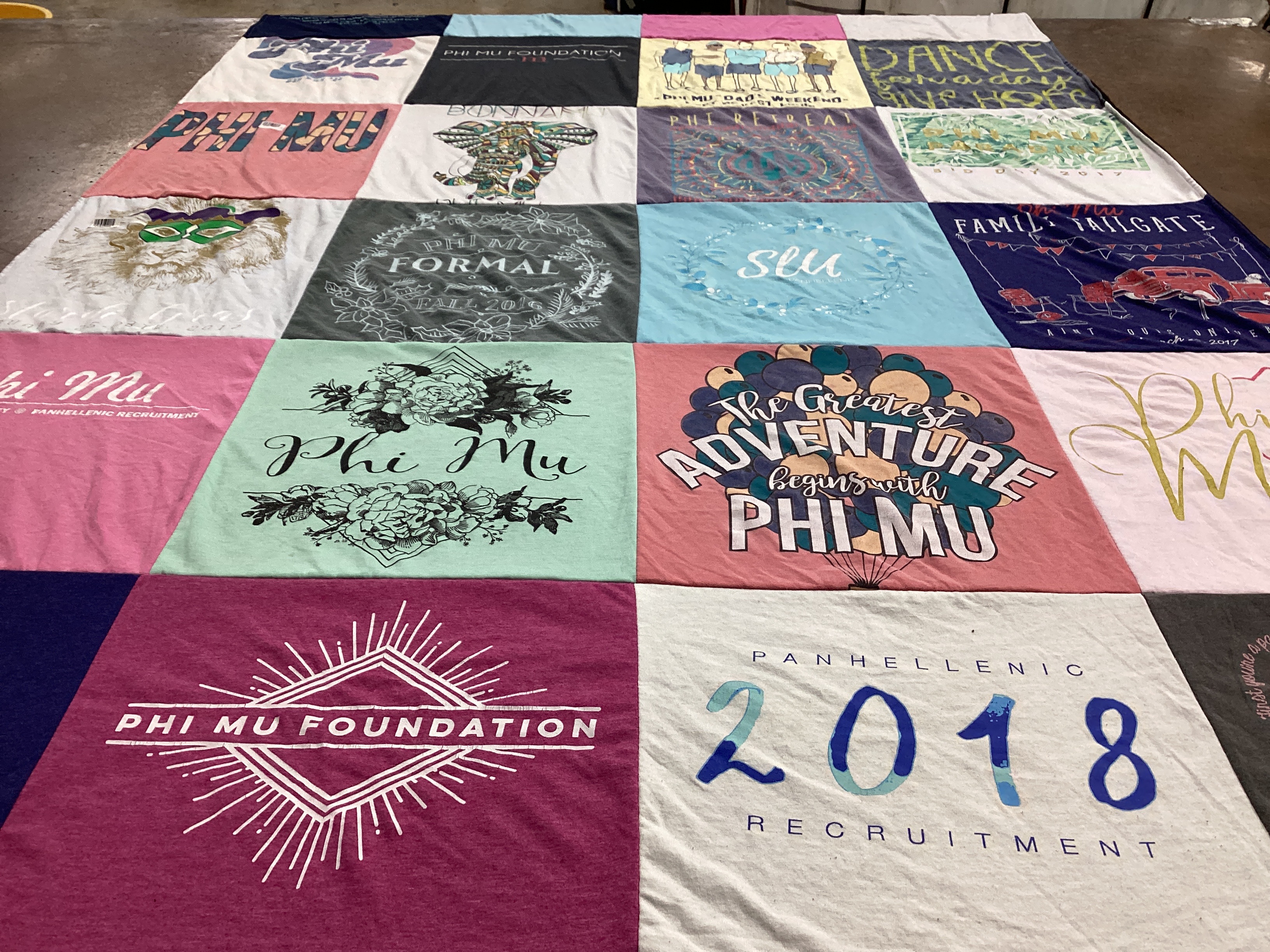 T-shirt quilt from southeast missouri state university by Molly from TN