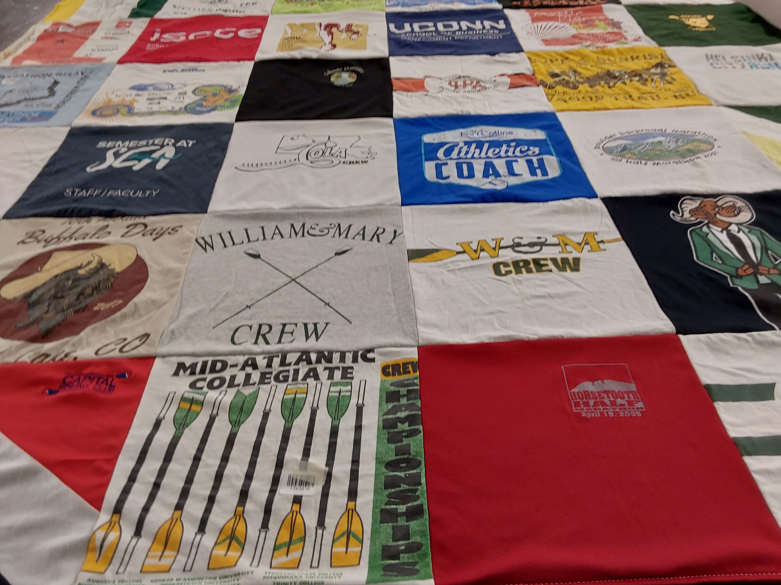 T-shirt quilt featuring william & mary crew by Travis from CO