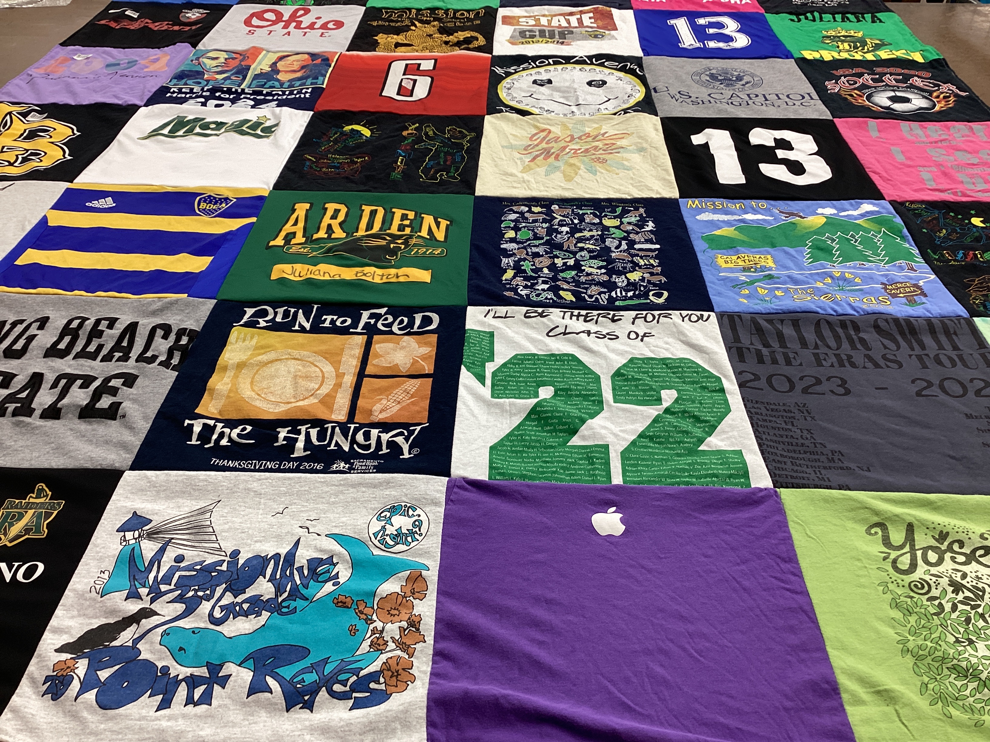 T-shirt quilt featuring soccer by Jen from CA