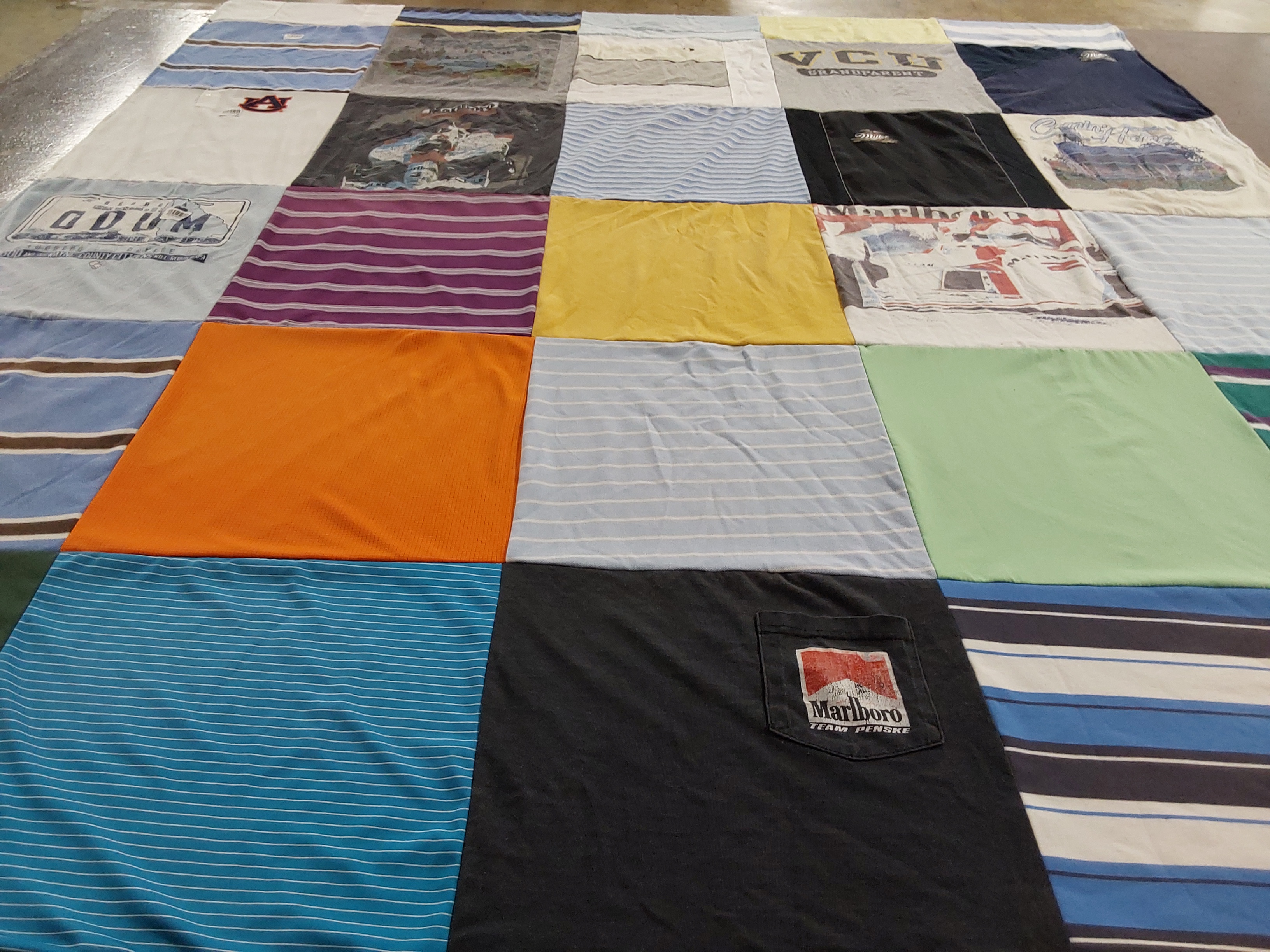 T-shirt quilt from virginia commonwealth university by Sara from FL
