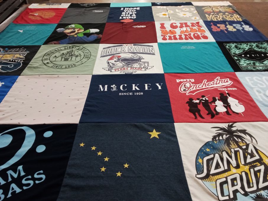T-shirt quilt from perry high school by Renae from AZ