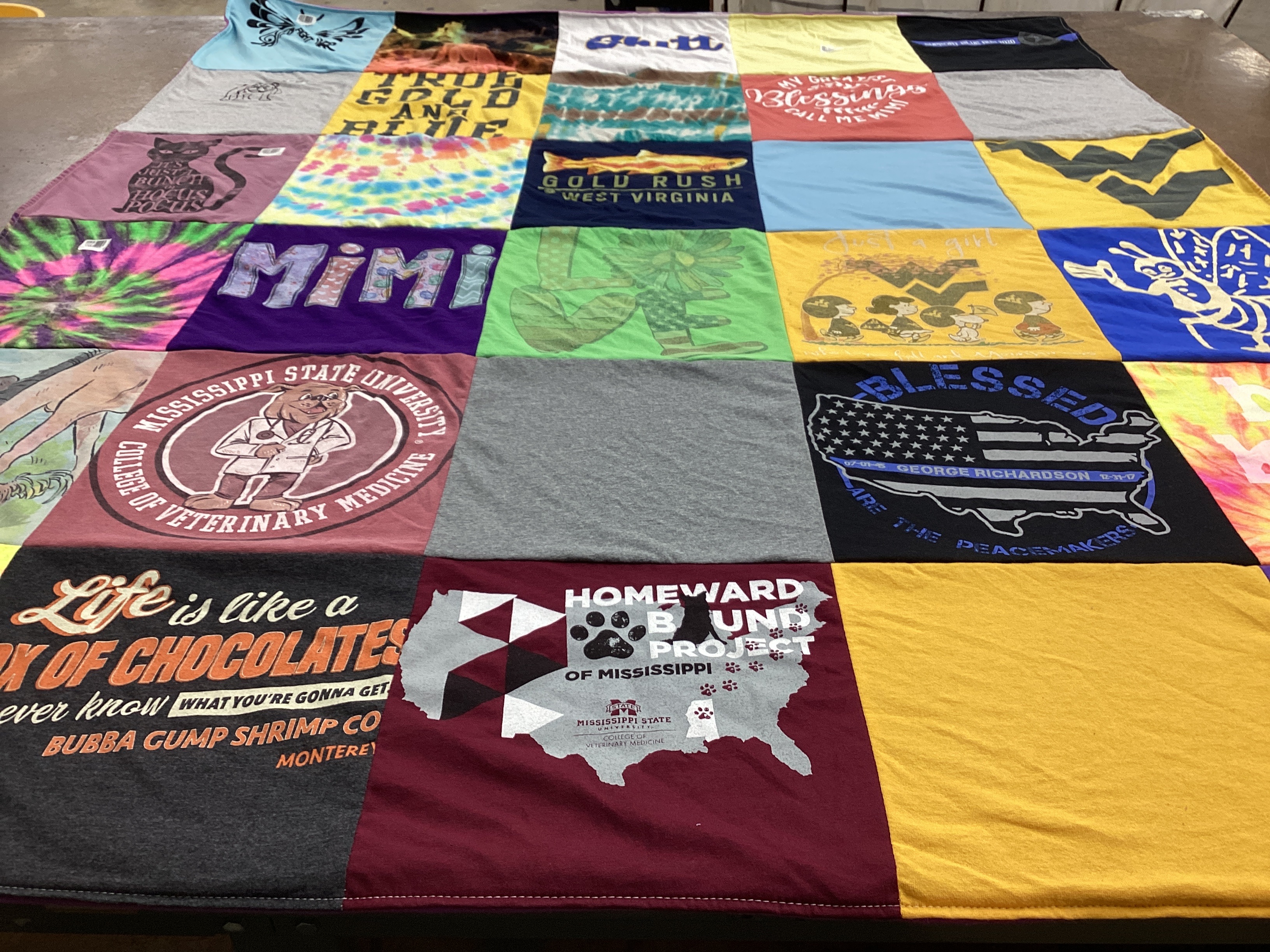 T-shirt quilt featuring mississippi state university by Ashley from NY