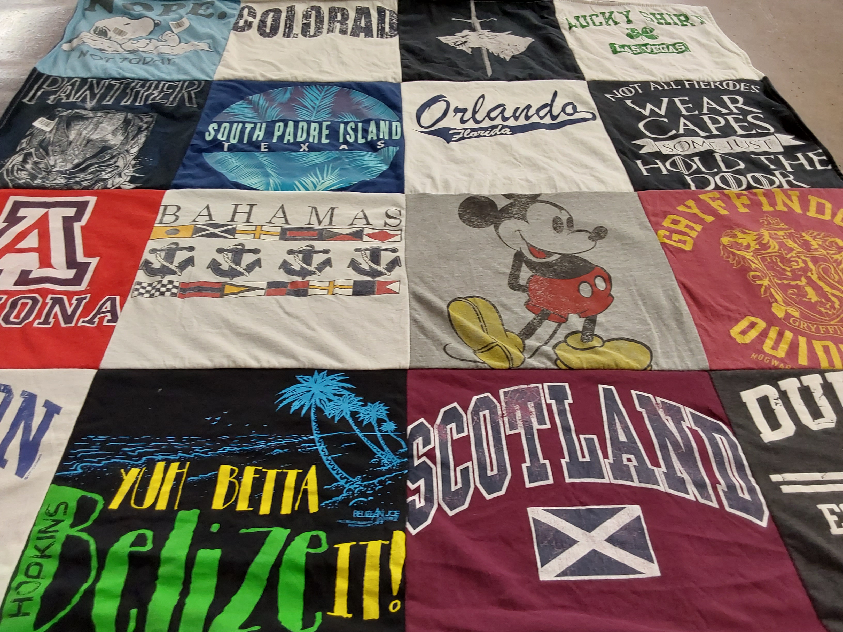 T-shirt quilt from university of arizona by Carol from TX