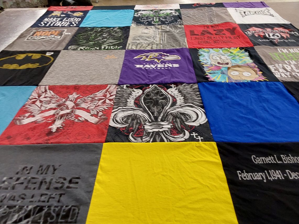 T-shirt quilt featuring baltimore ravens by Michelle from PA