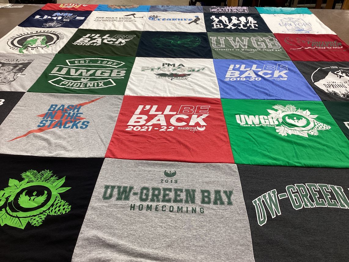 T-shirt quilt from university of wisconsin-green bay by Peyton from WI