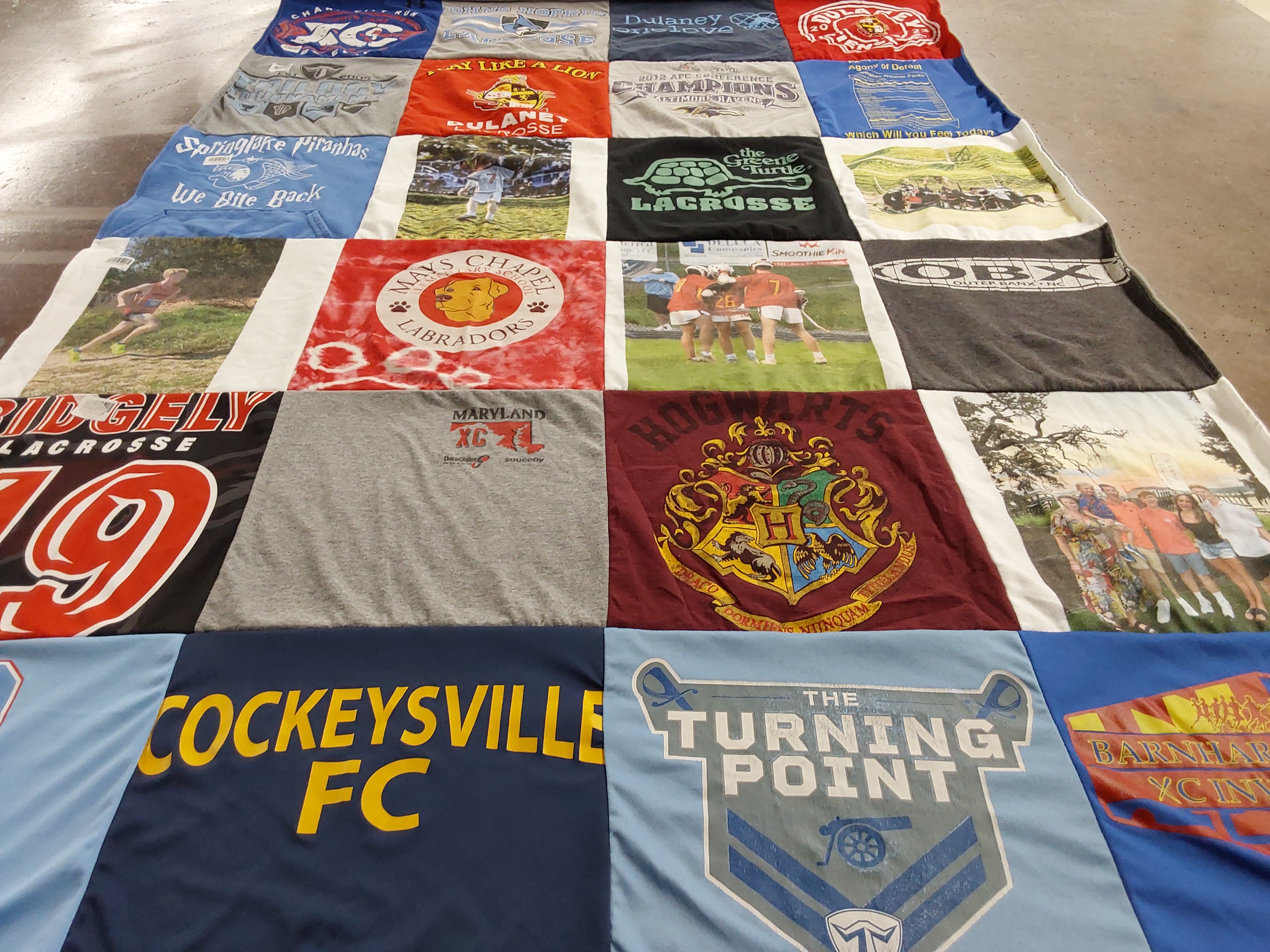 T-shirt quilt featuring cockeysville fc by Katie from MD
