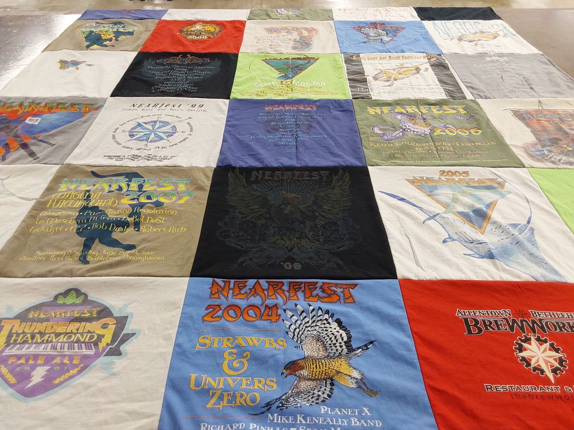 T-shirt quilt with music festivals, live music themes by Raymond from PA