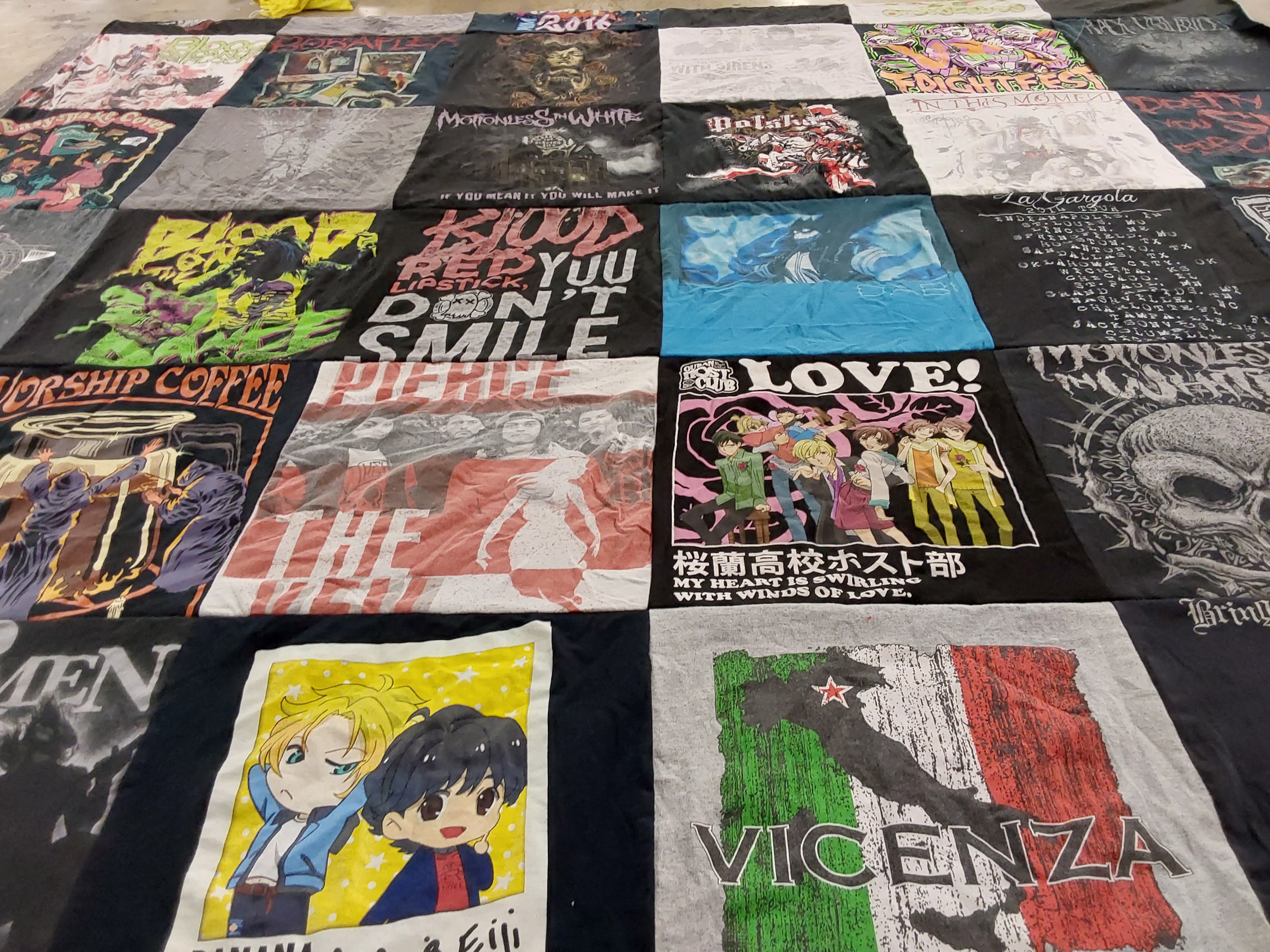 T-shirt quilt from sakura high school by Cailah from AZ