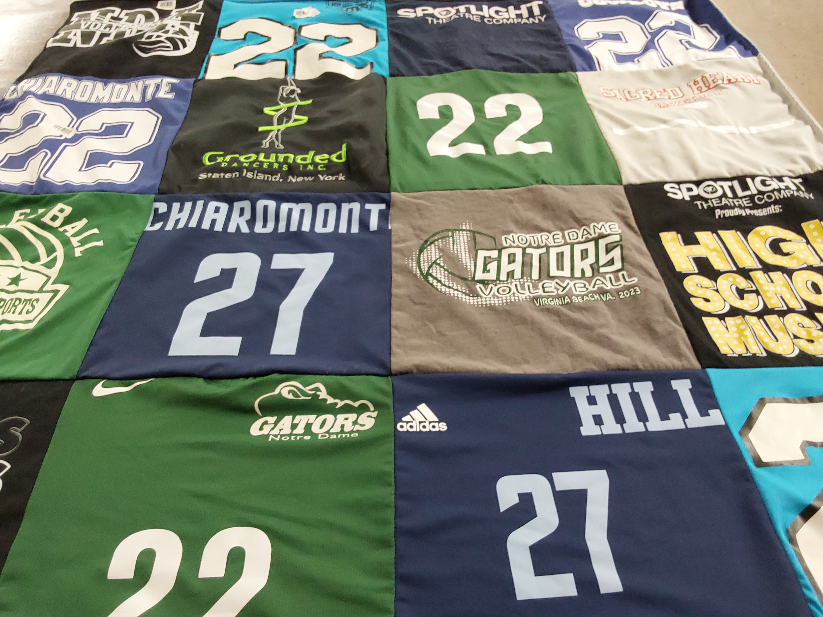 T-shirt quilt featuring gators volleyball by Ilycia from NY
