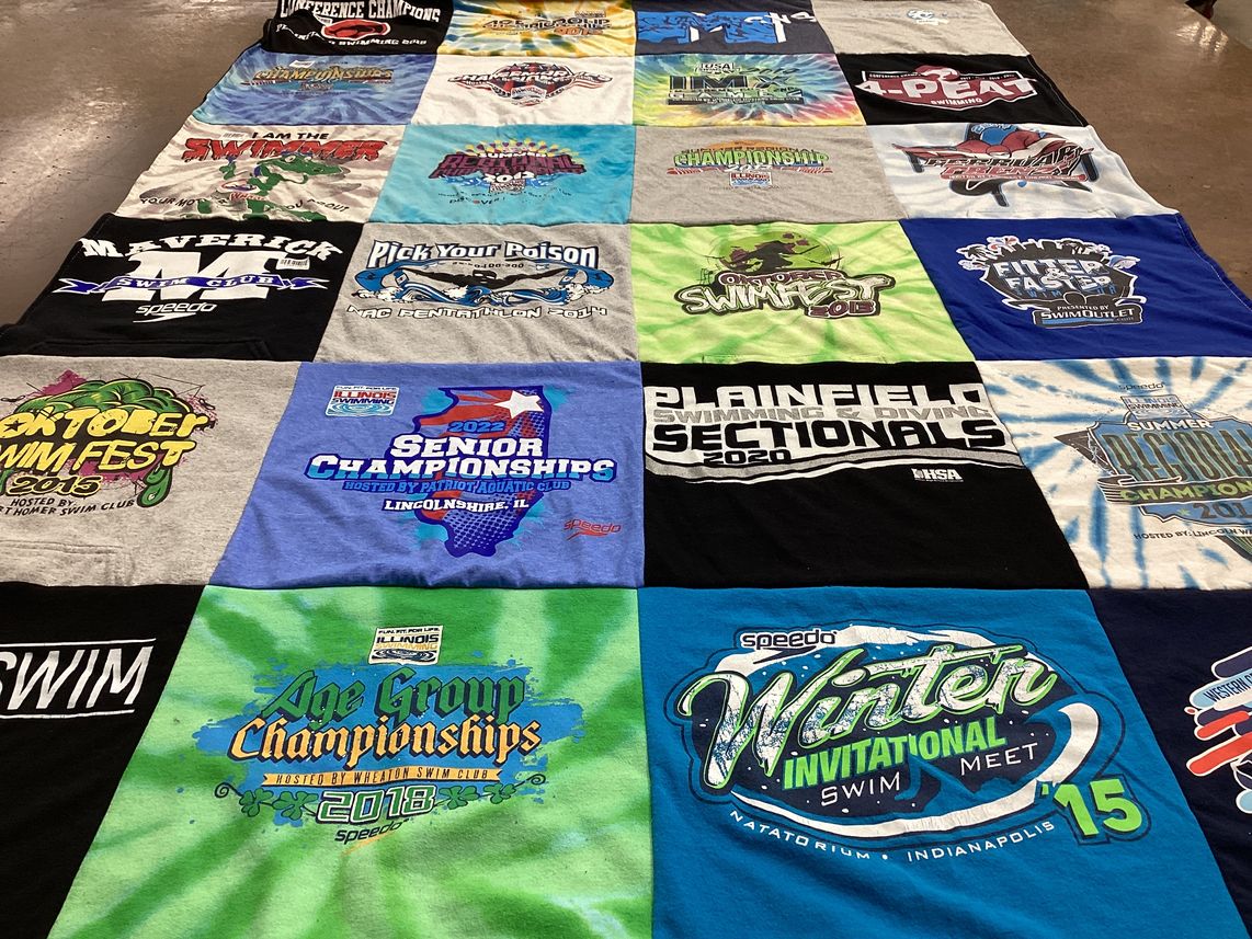 T-shirt quilt from plainfield swimming and diving by Lisa from TN