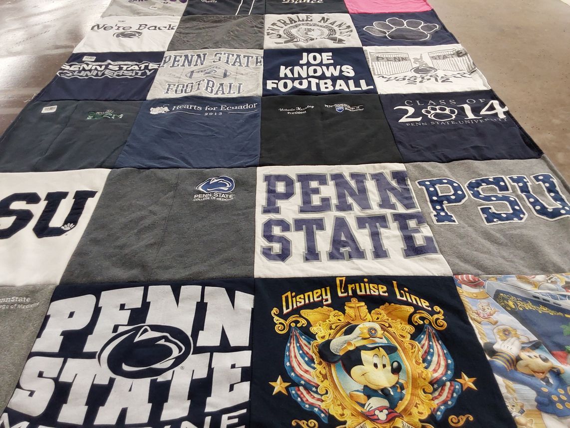 T-shirt quilt from penn state university by Victoria from KY