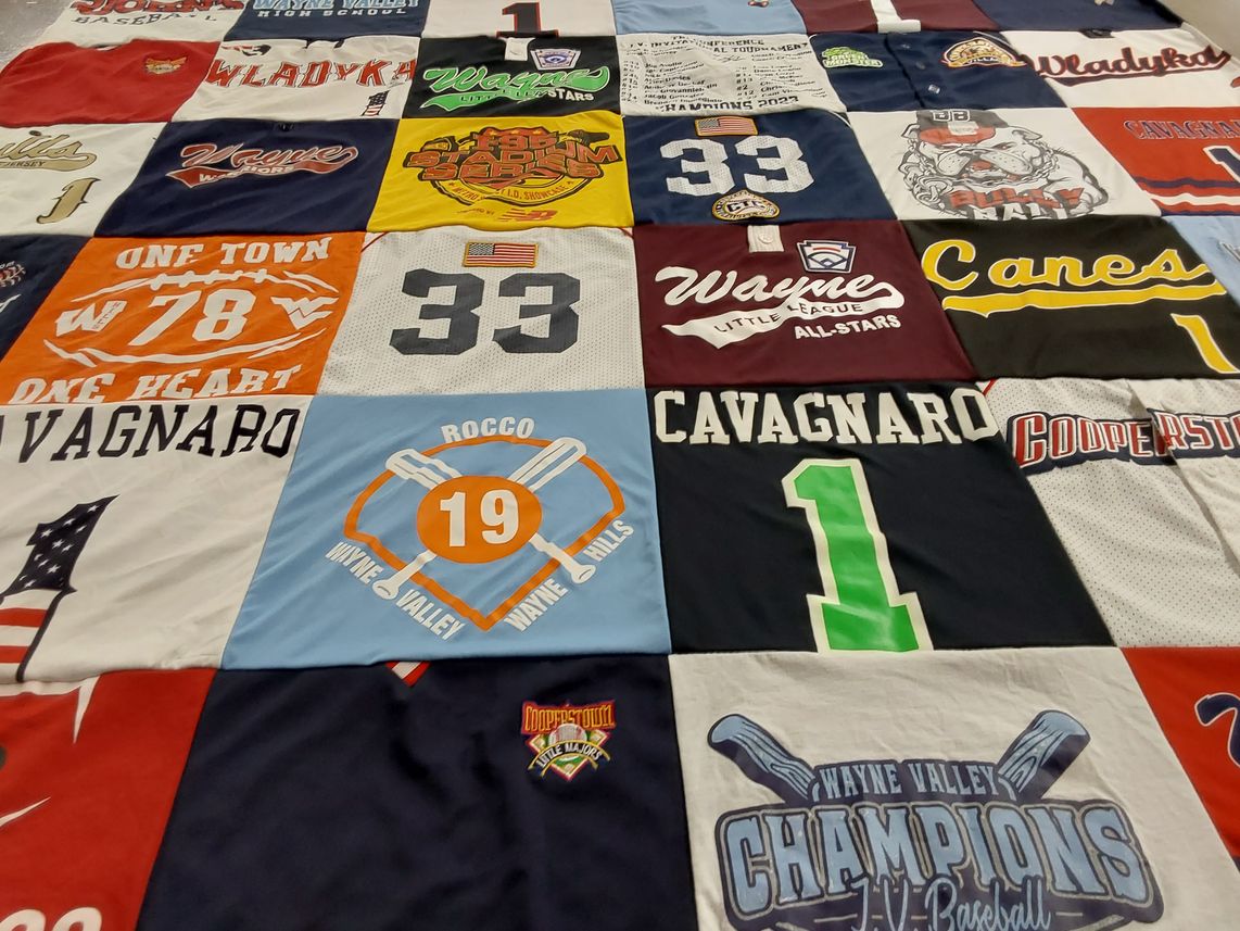 T-shirt quilt featuring wayne valley high school baseball, wayne little league by Gabriella from NJ