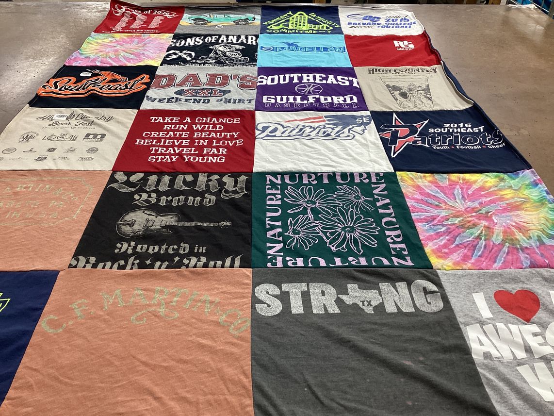 T-shirt quilt featuring southeast patriots youth football by Hannah from NC