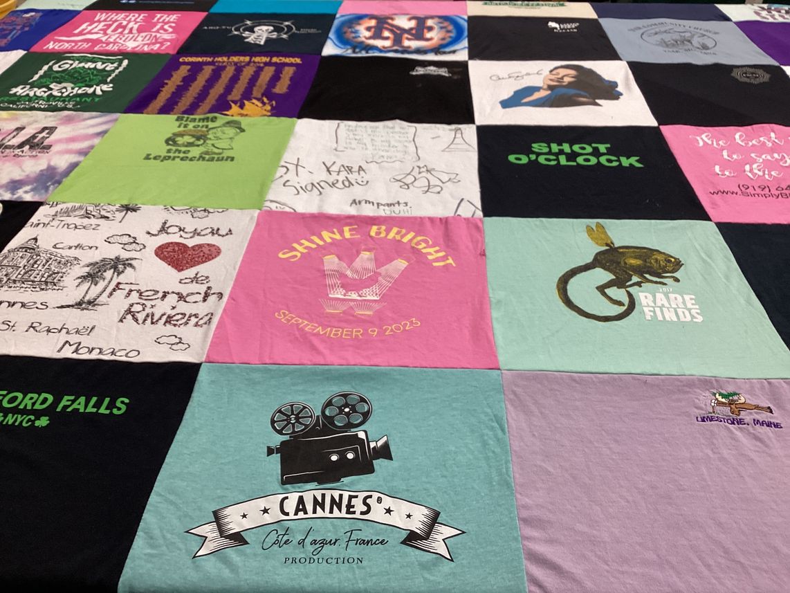 T-shirt quilt from cobint holders high school by Emilyann from NC