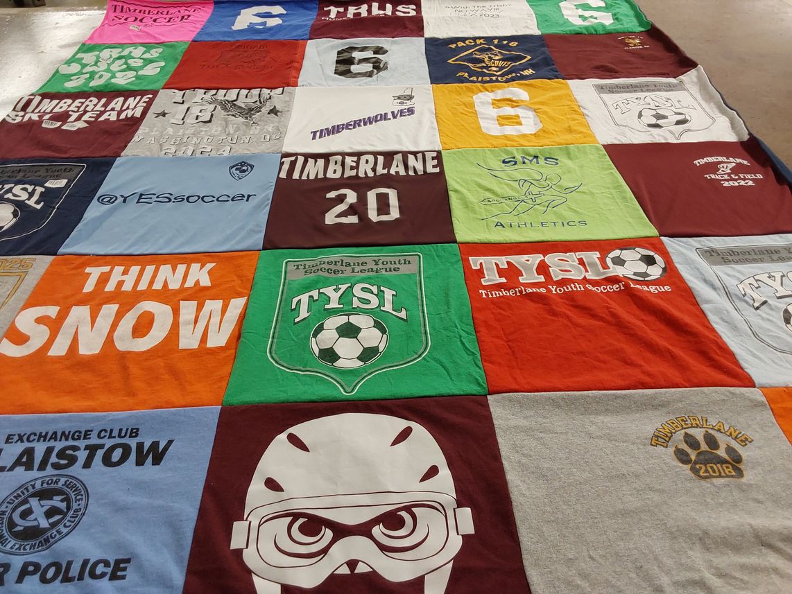 T-shirt quilt featuring timberlane regional high school soccer team by Deanna from NH