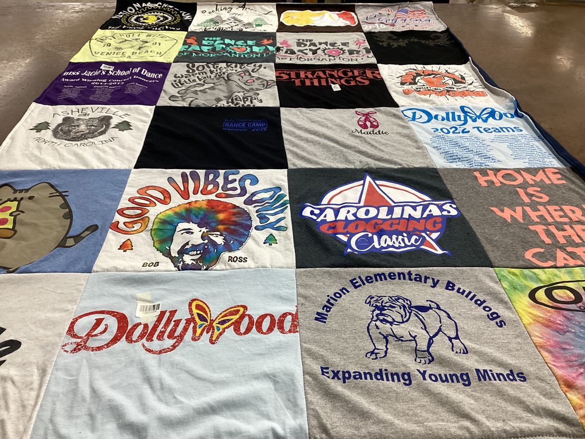T-shirt quilt featuring carolinas clogging classic by michelle from NC