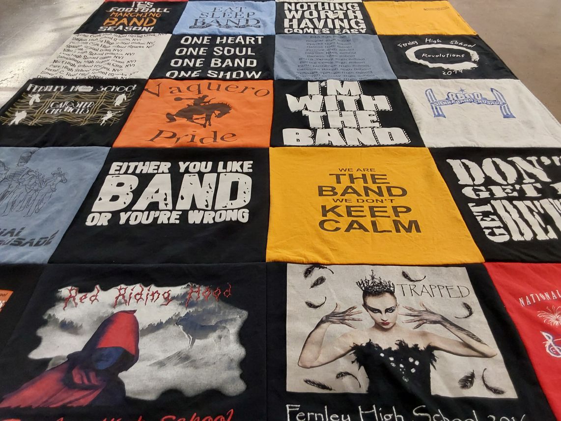 T-shirt quilt from fernley high school by Michelle from NV