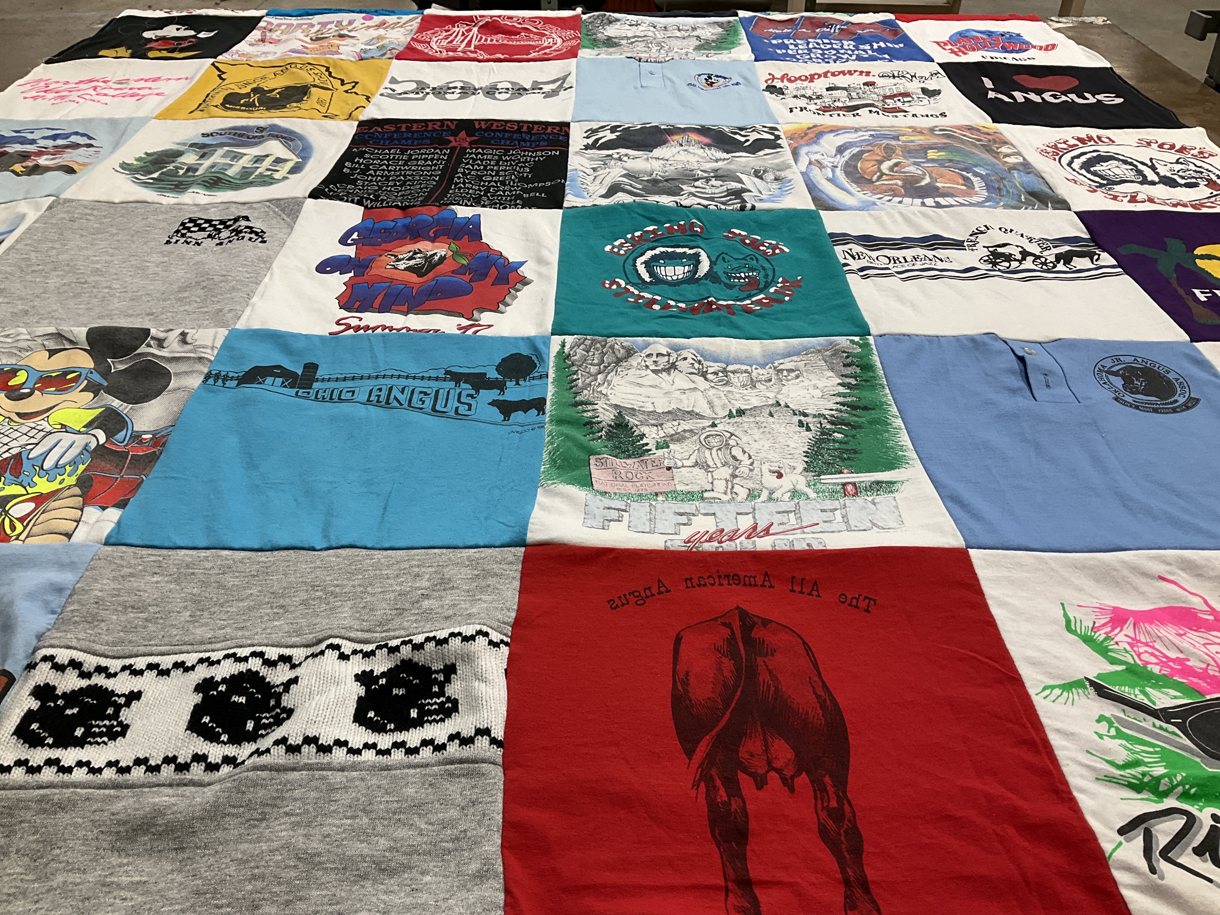 T-shirt quilt featuring oklahoma state university cowboys by Burdettya from OK