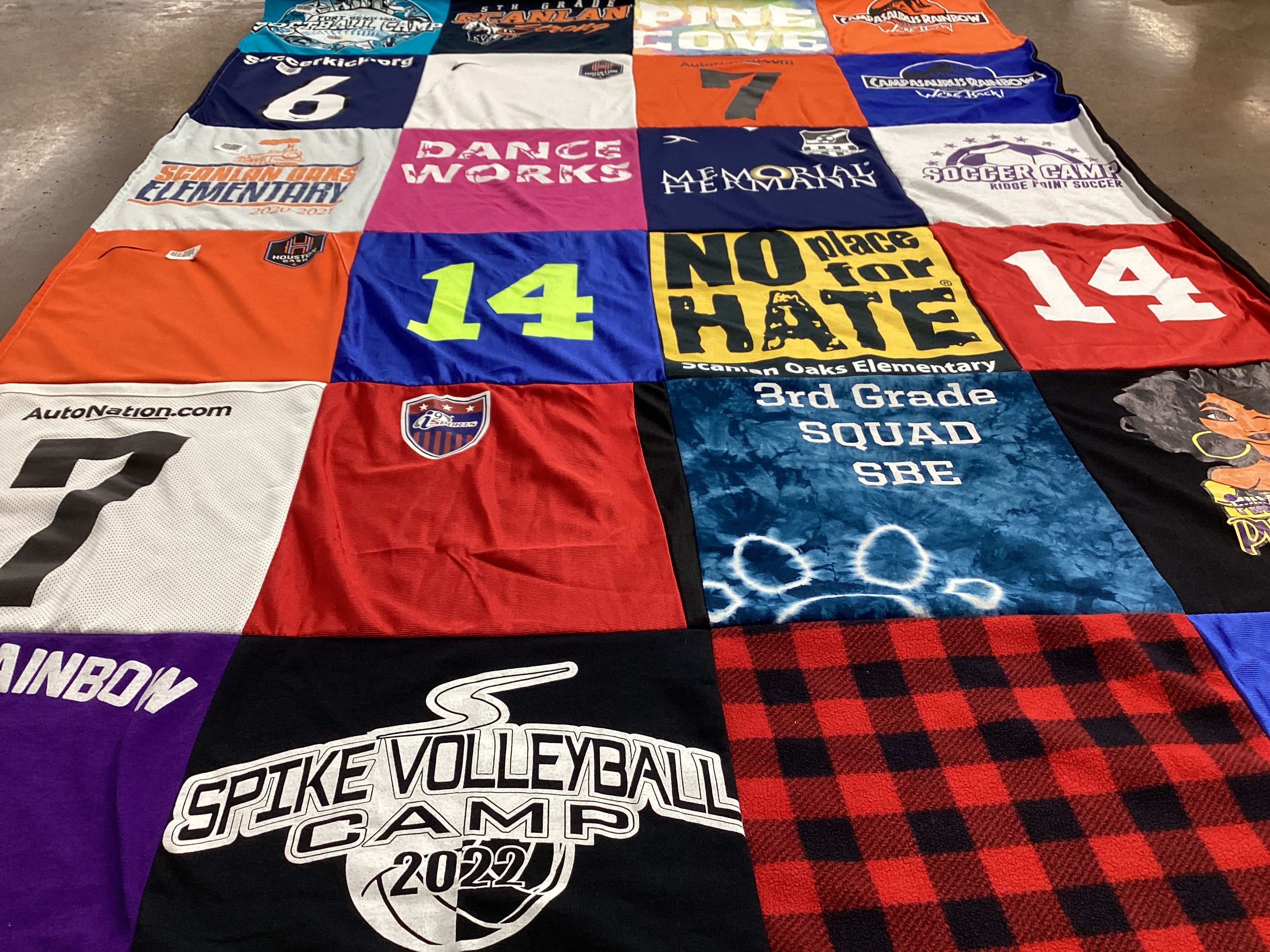 T-shirt quilt featuring volleyball team by Courtney from TX