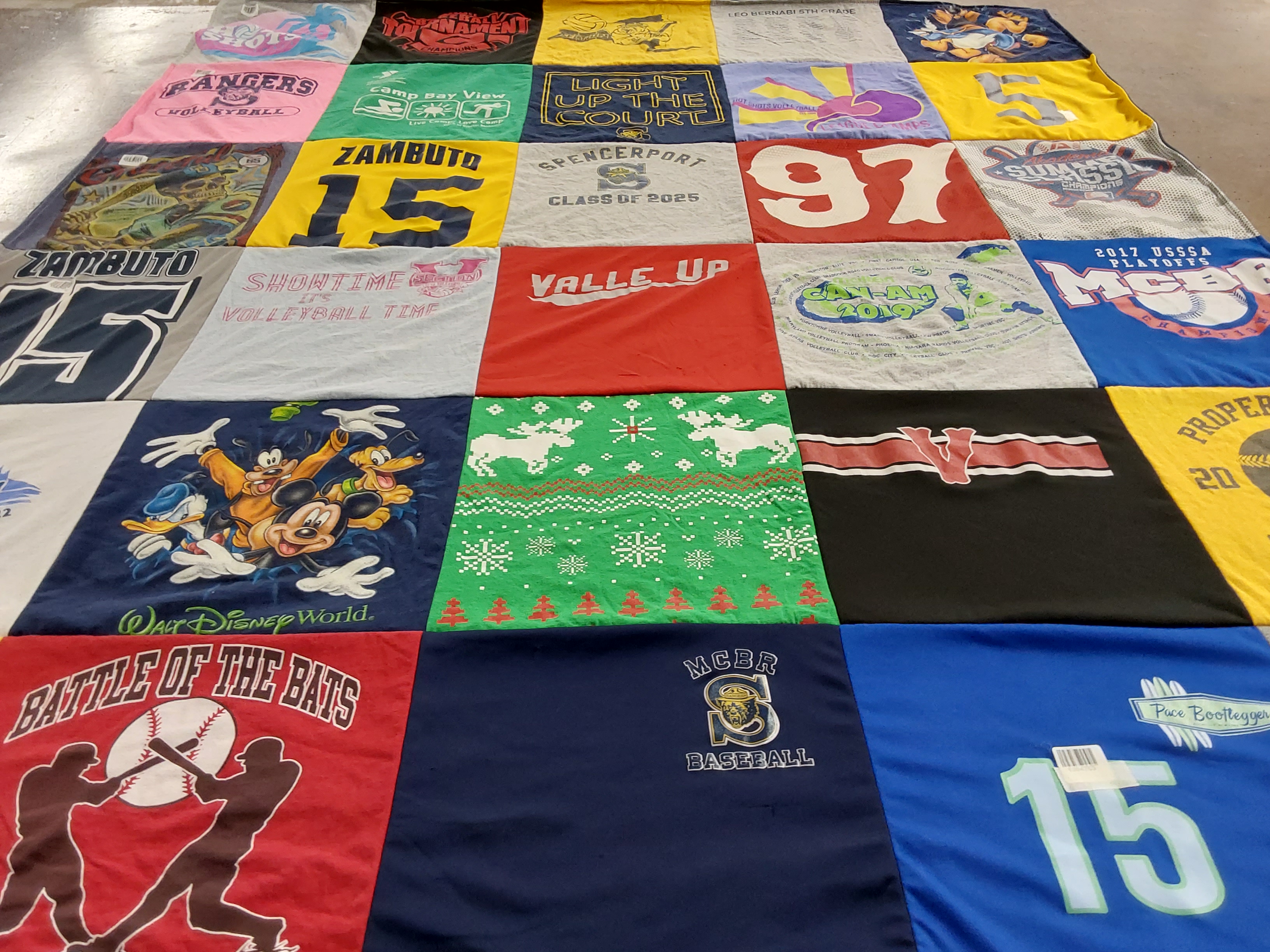 T-shirt quilt featuring mcbr baseball by Kelli from NY