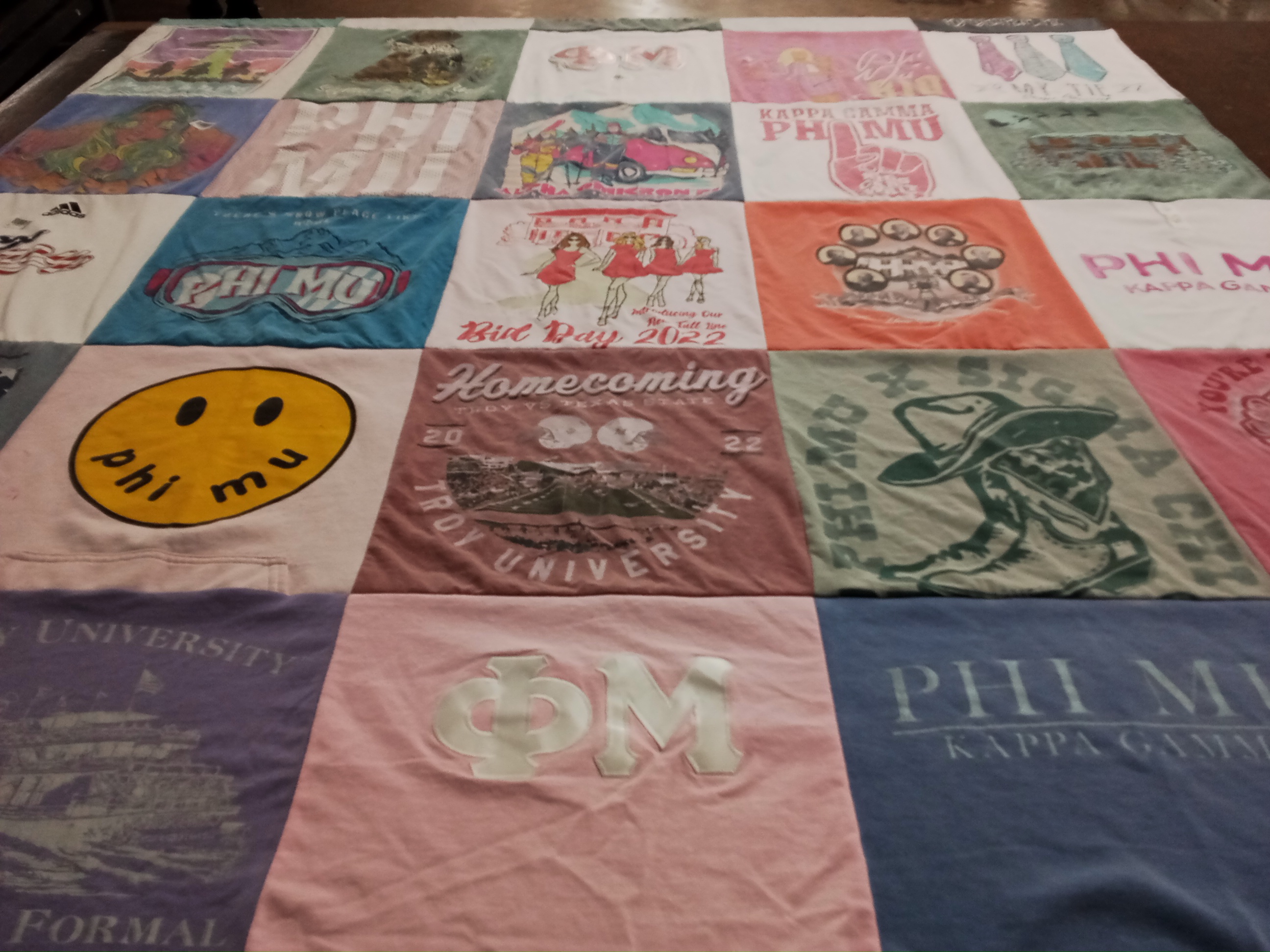 T-shirt quilt from troy university by jennifer from FL