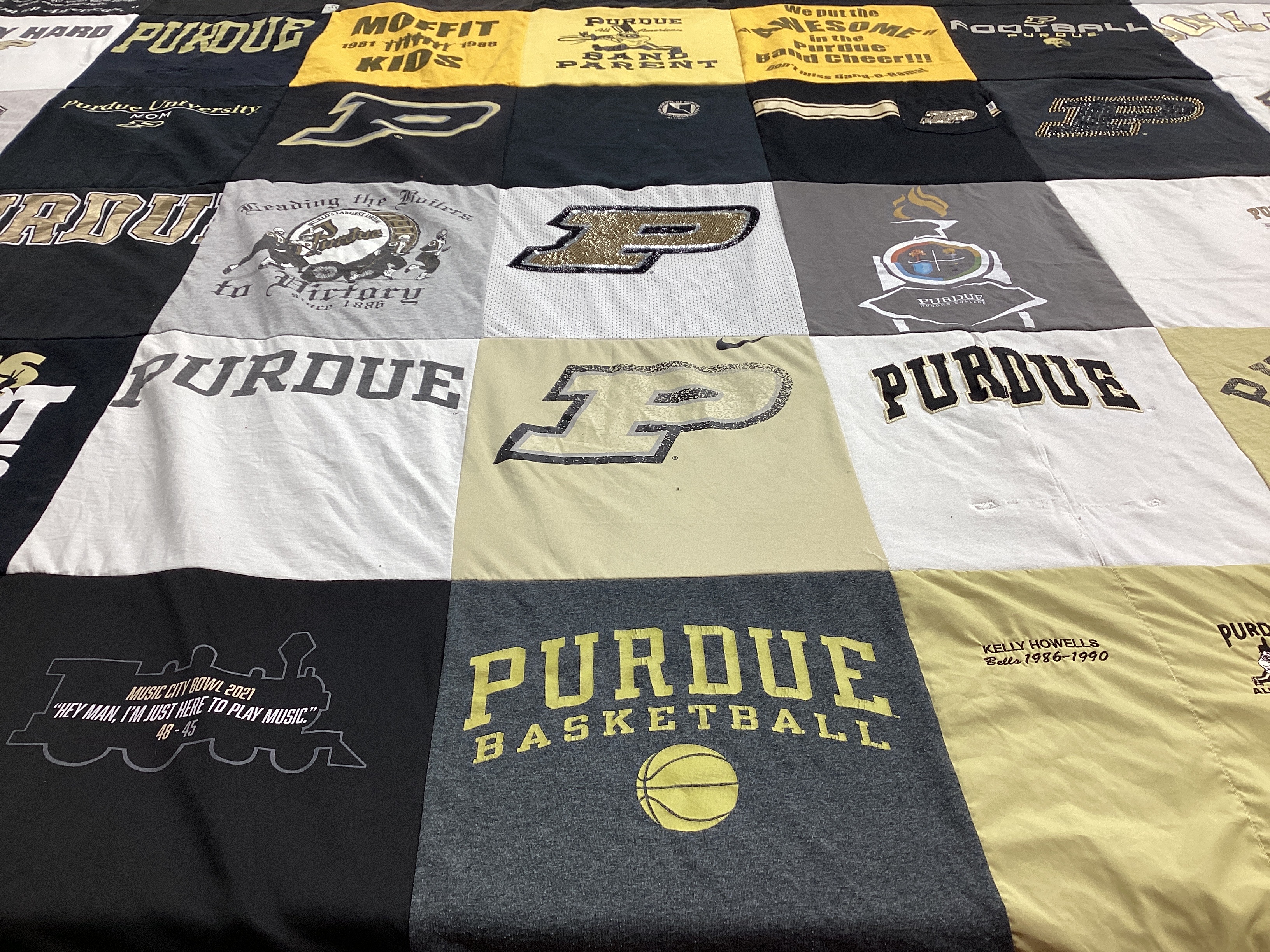T-shirt quilt featuring purdue basketball by Kelly from IN
