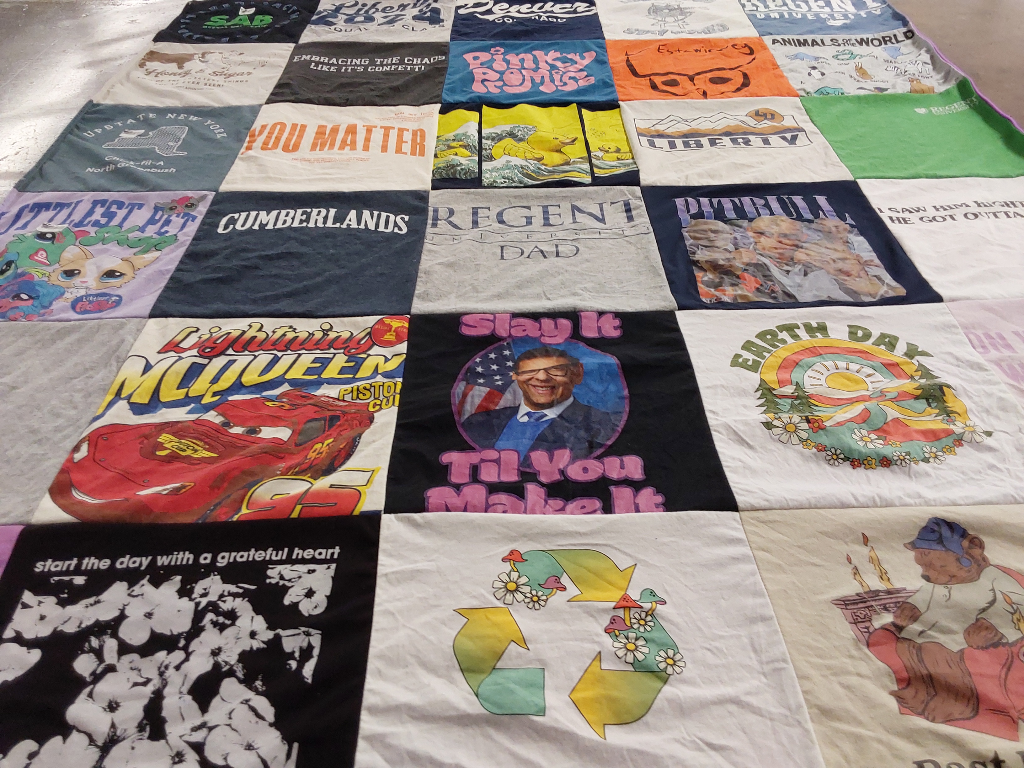 T-shirt quilt from cumberland university by Michaela from NY