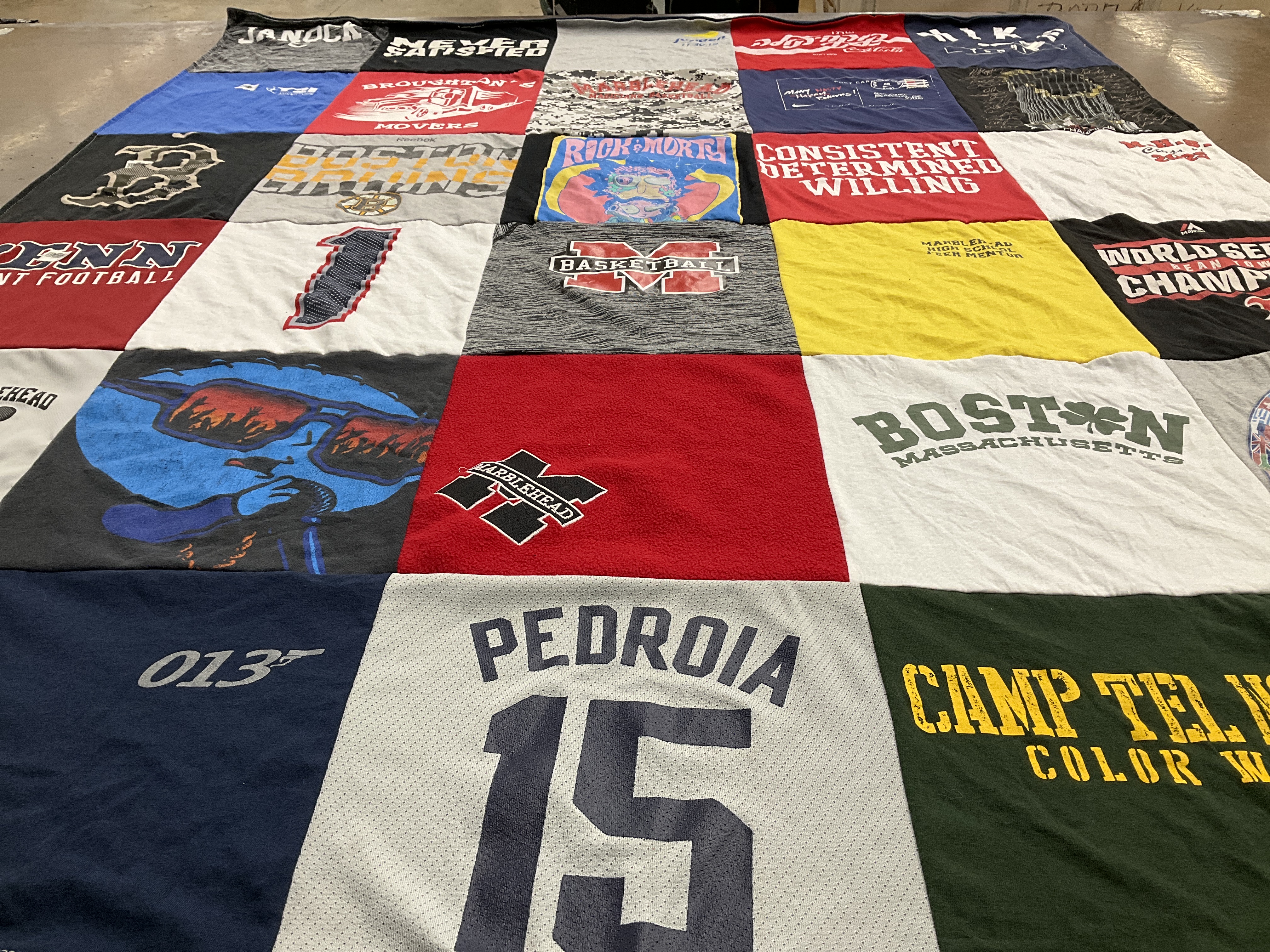 T-shirt quilt featuring boston red sox by Heidi from MA