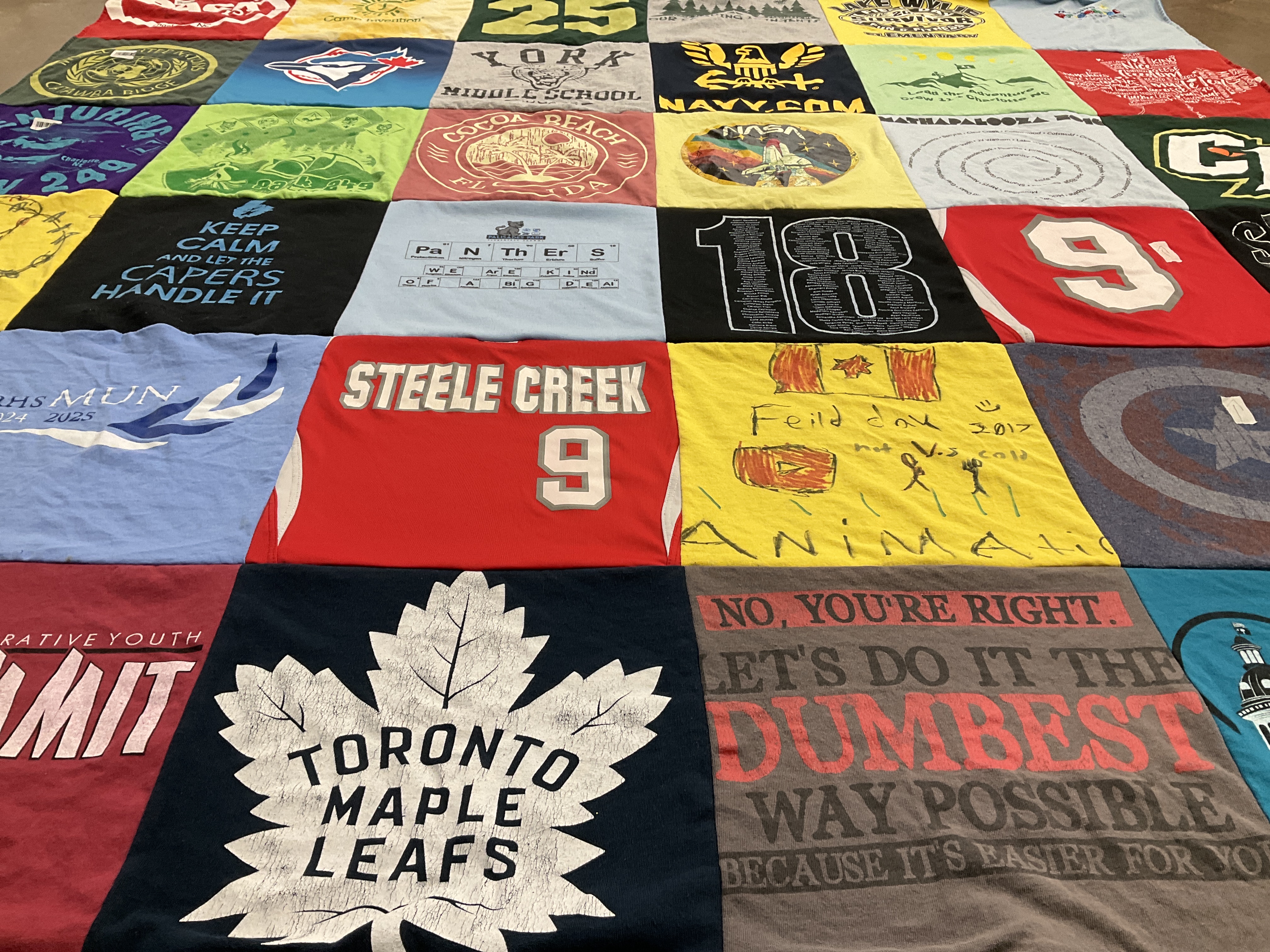 T-shirt quilt featuring toronto maple leafs by April from NC