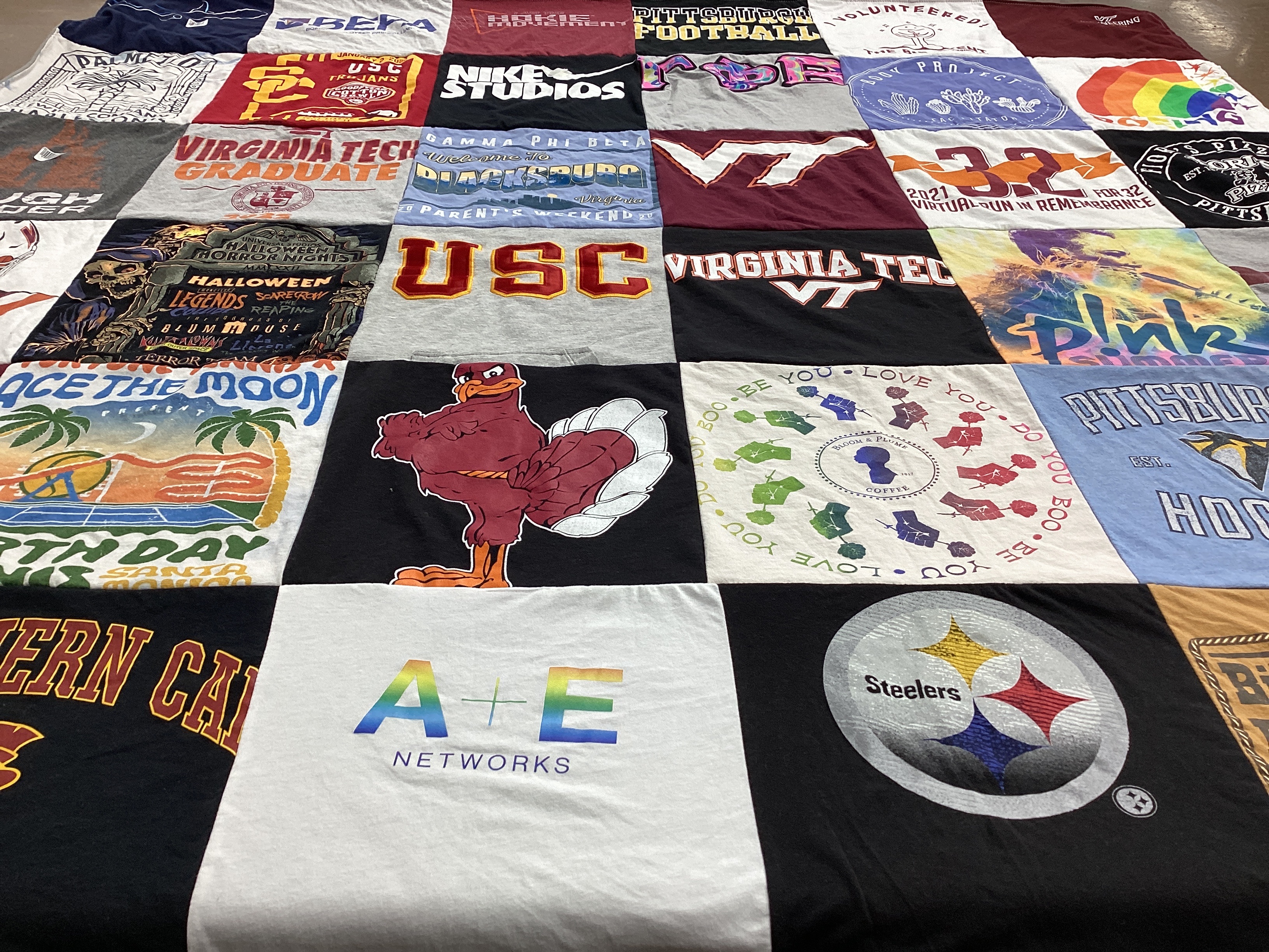 T-shirt quilt featuring pittsburgh steelers by Madeline from CA